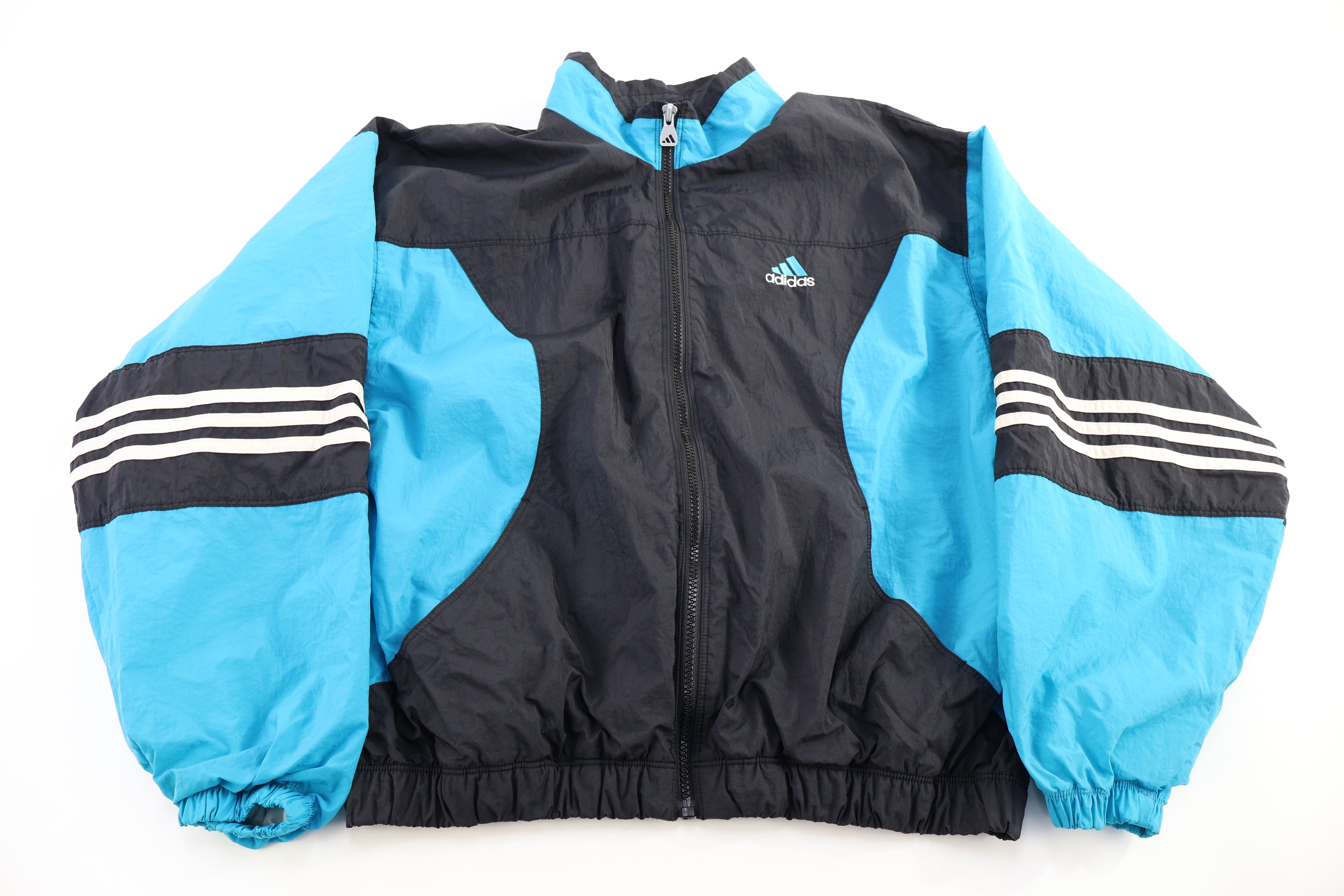90's Adidas Embroidered Logo Full Zip Windbreaker