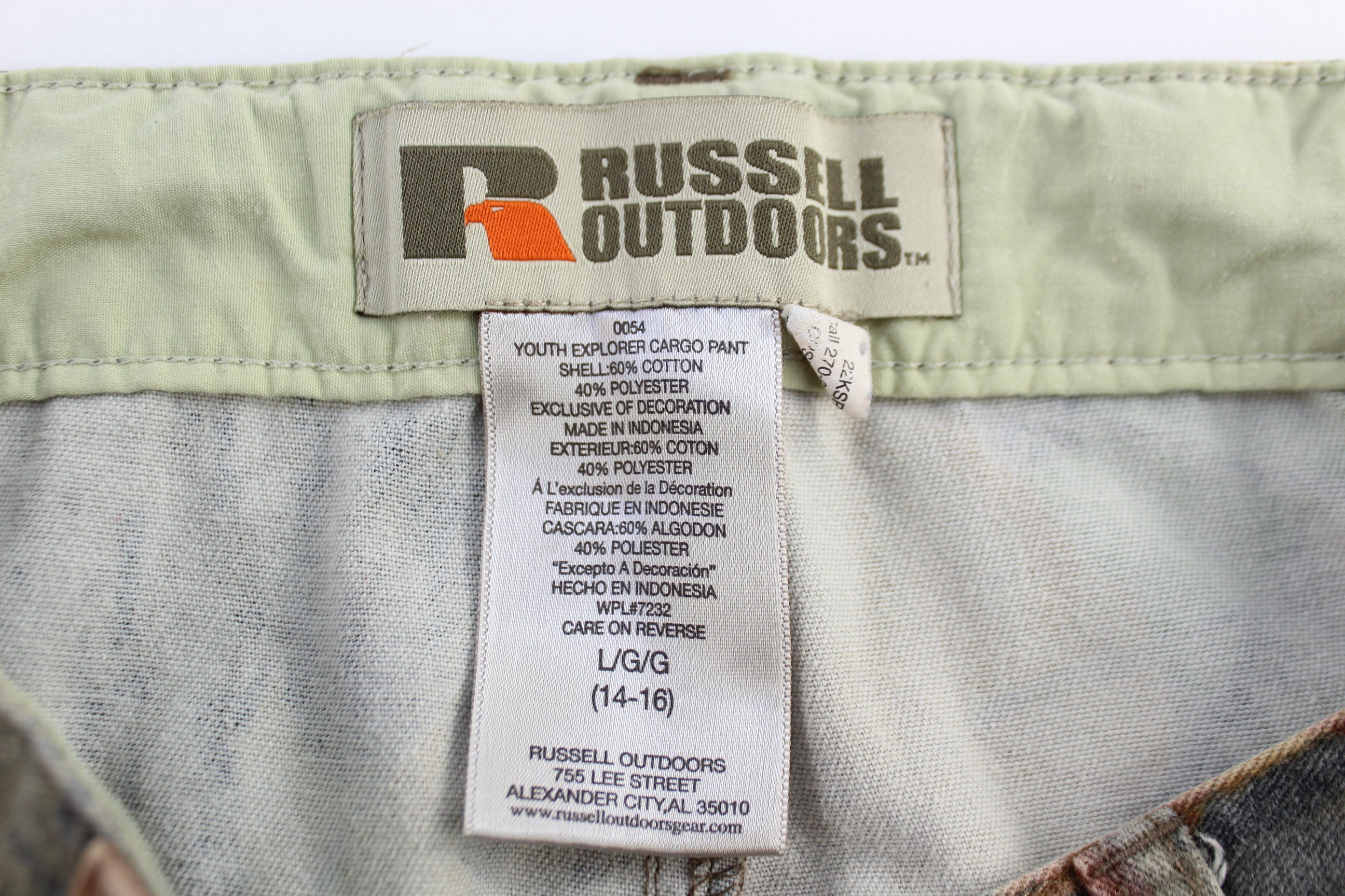 Youth Russell Outdoors Camo Cargo Pants