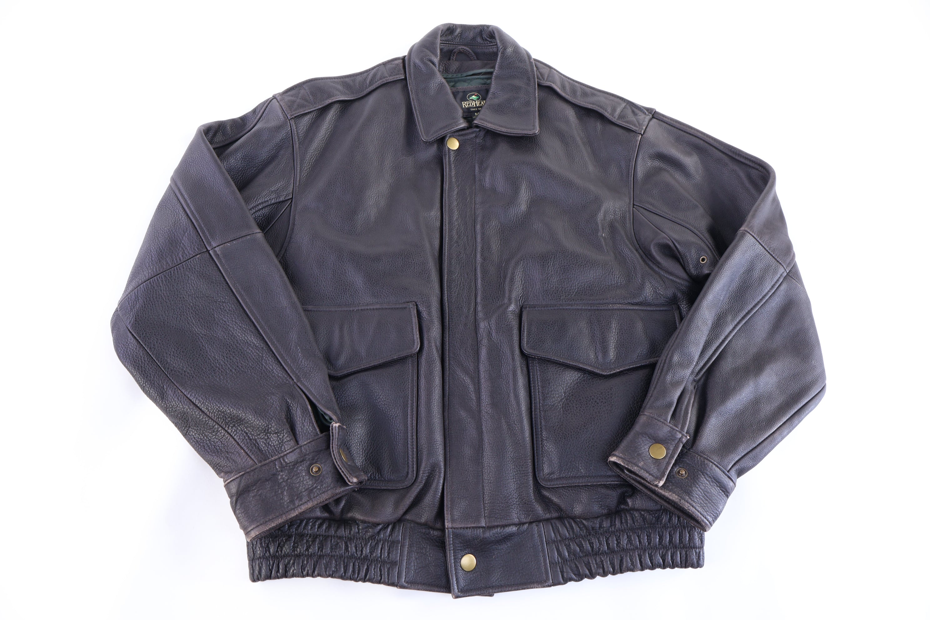 Vintage RedHead Black Full Zip Leather Jacket