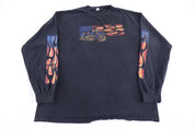 Vintage American Bikers Flames Graphic LS T-shirt