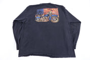 Vintage American Bikers Flames Graphic LS T-shirt