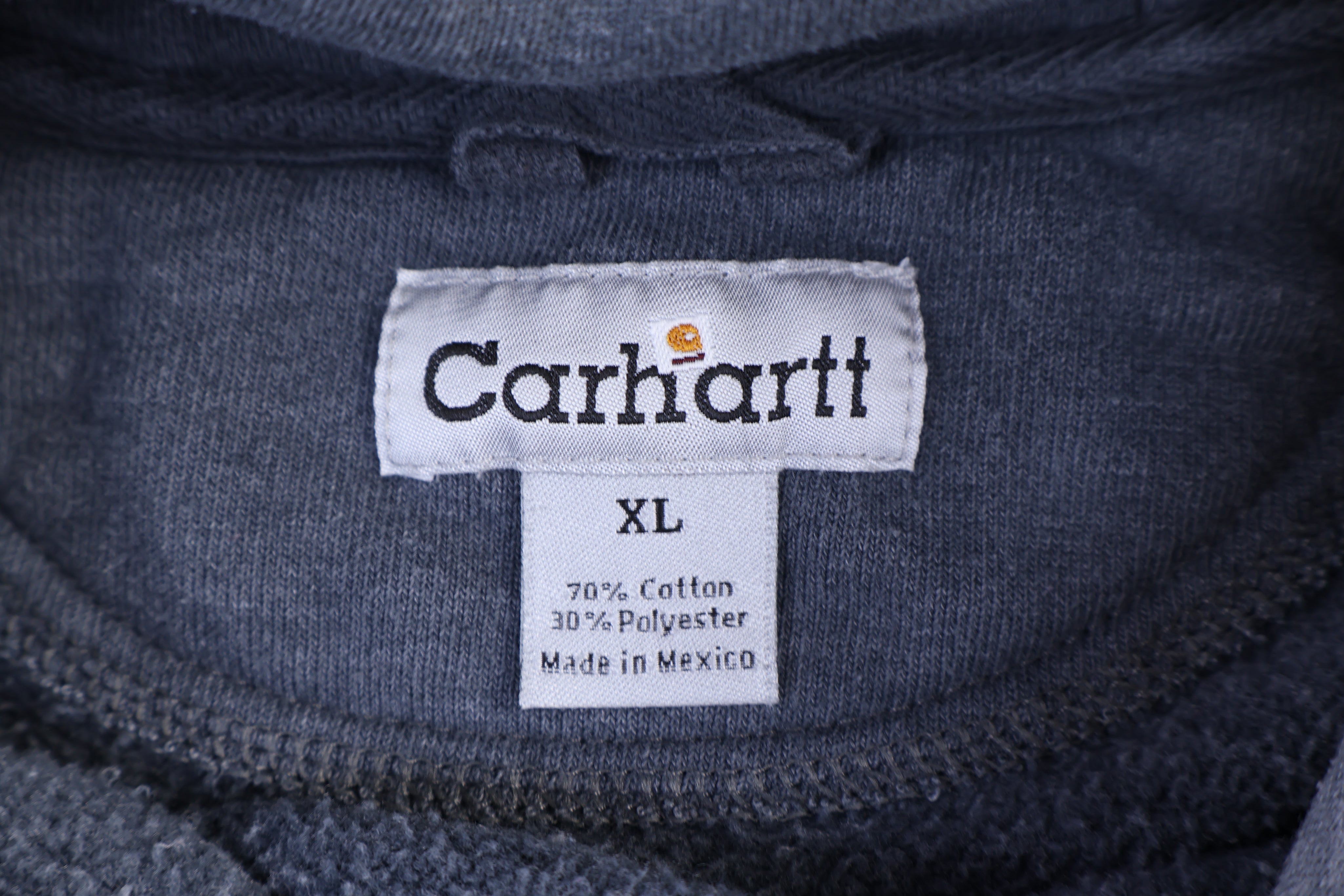 Carhartt Logo Patch Grey Pullover Hoodie