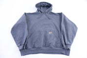 Carhartt Logo Patch Grey Pullover Hoodie
