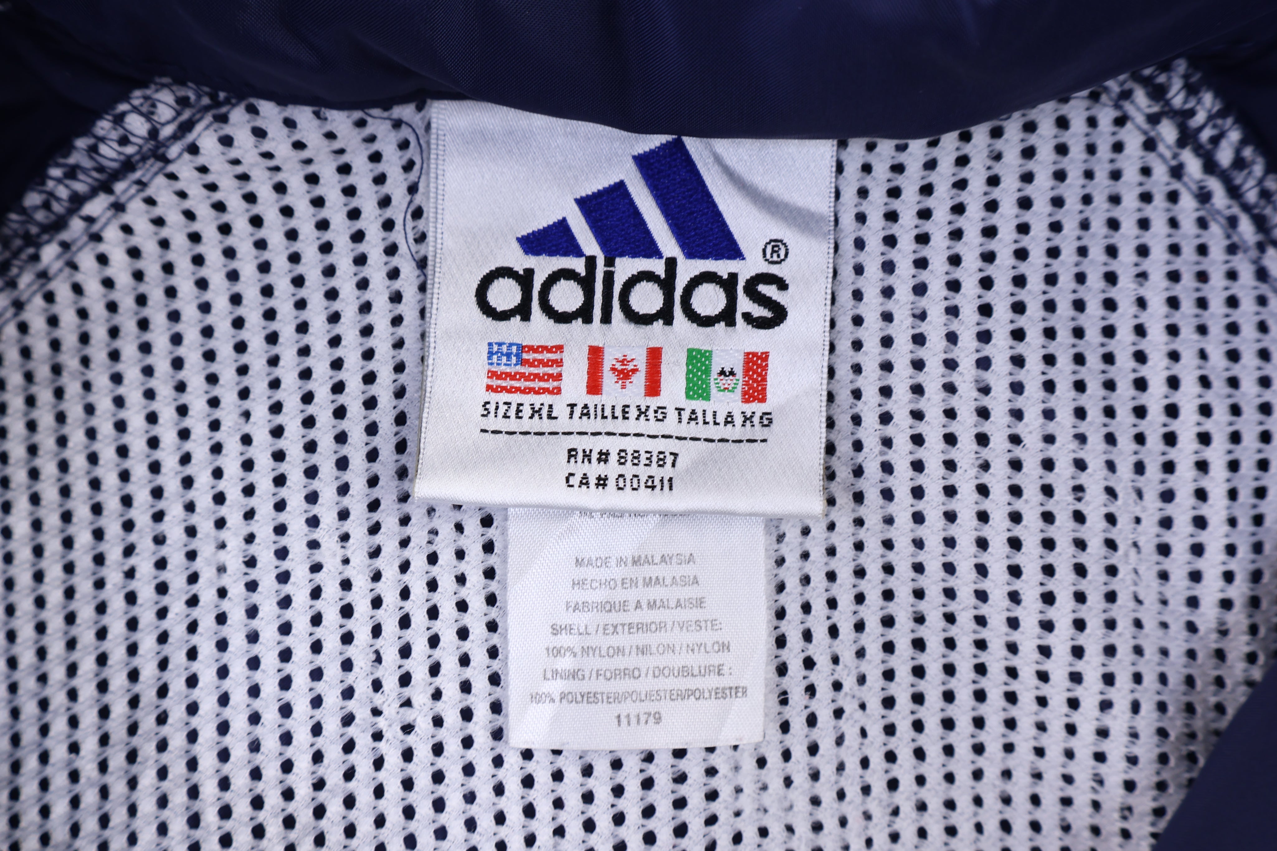 90's Adidas Embroidered Logo Full Zip Windbreaker Jacket
