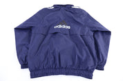 90's Adidas Embroidered Logo Full Zip Windbreaker Jacket