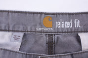 Carhartt Logo Patch Grey Relaxed Fit Pants