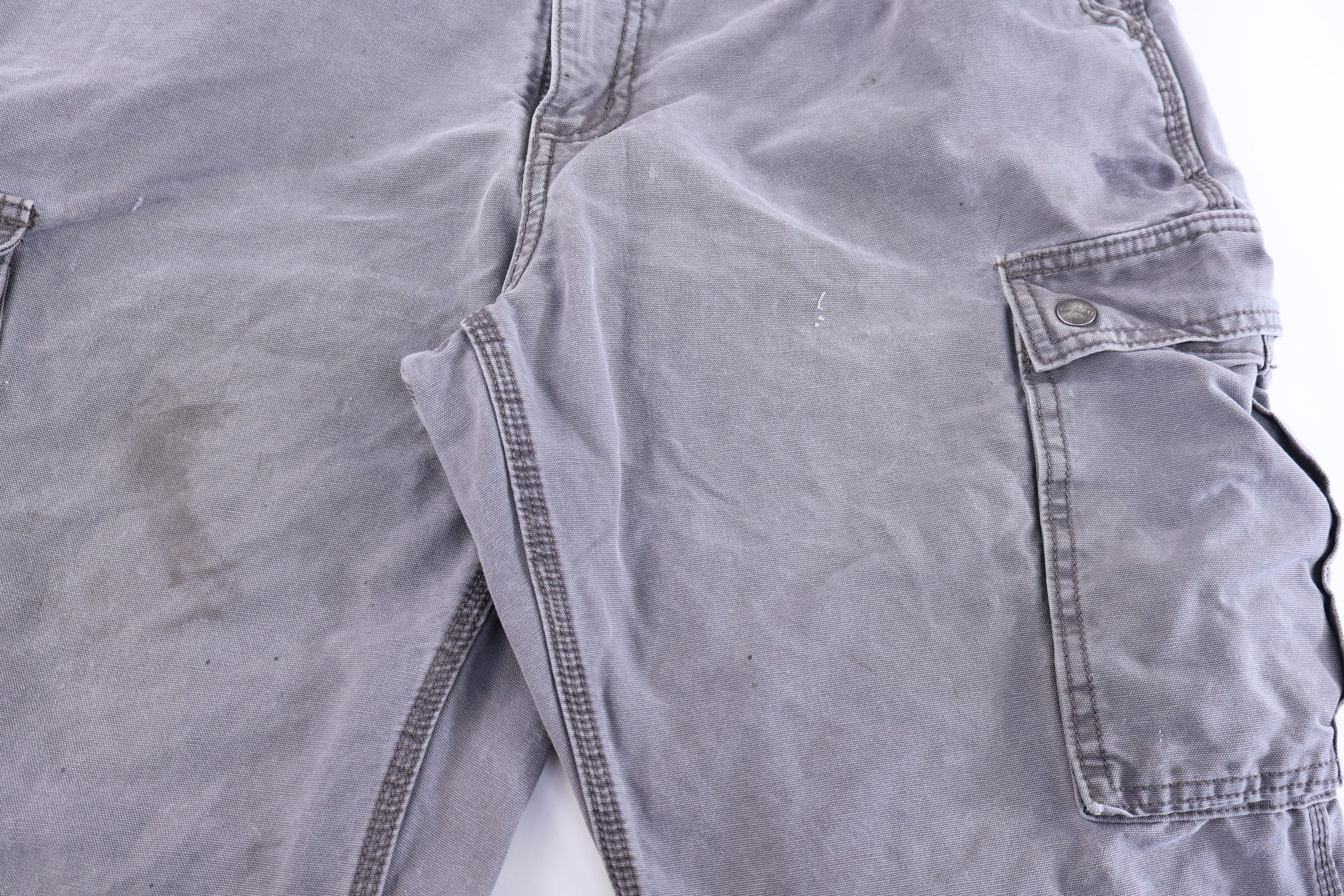Carhartt Logo Patch Grey Relaxed Fit Pants