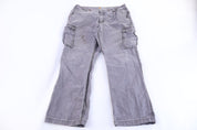 Carhartt Logo Patch Grey Relaxed Fit Pants