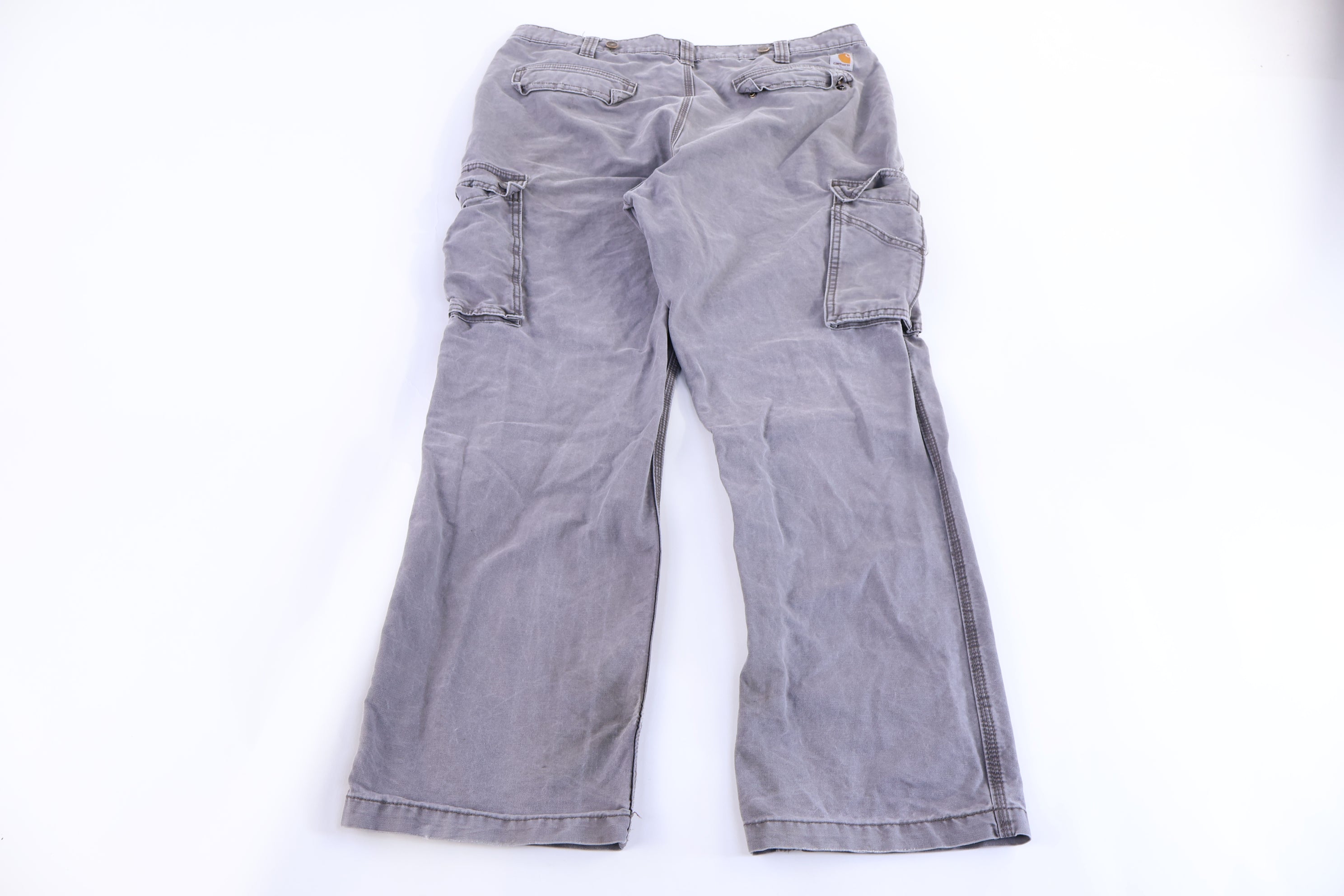 Carhartt Logo Patch Grey Relaxed Fit Pants