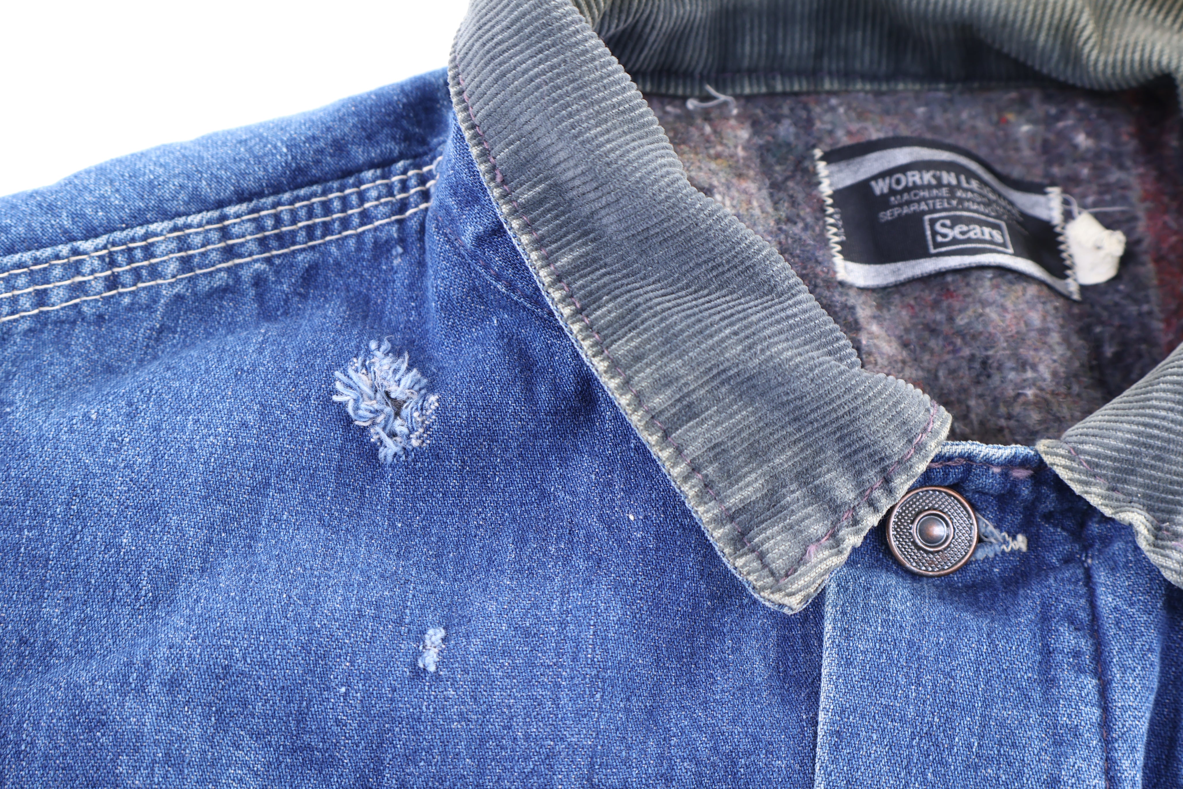 80's Work & Leisure Blanket Lined Denim Chore Jacket