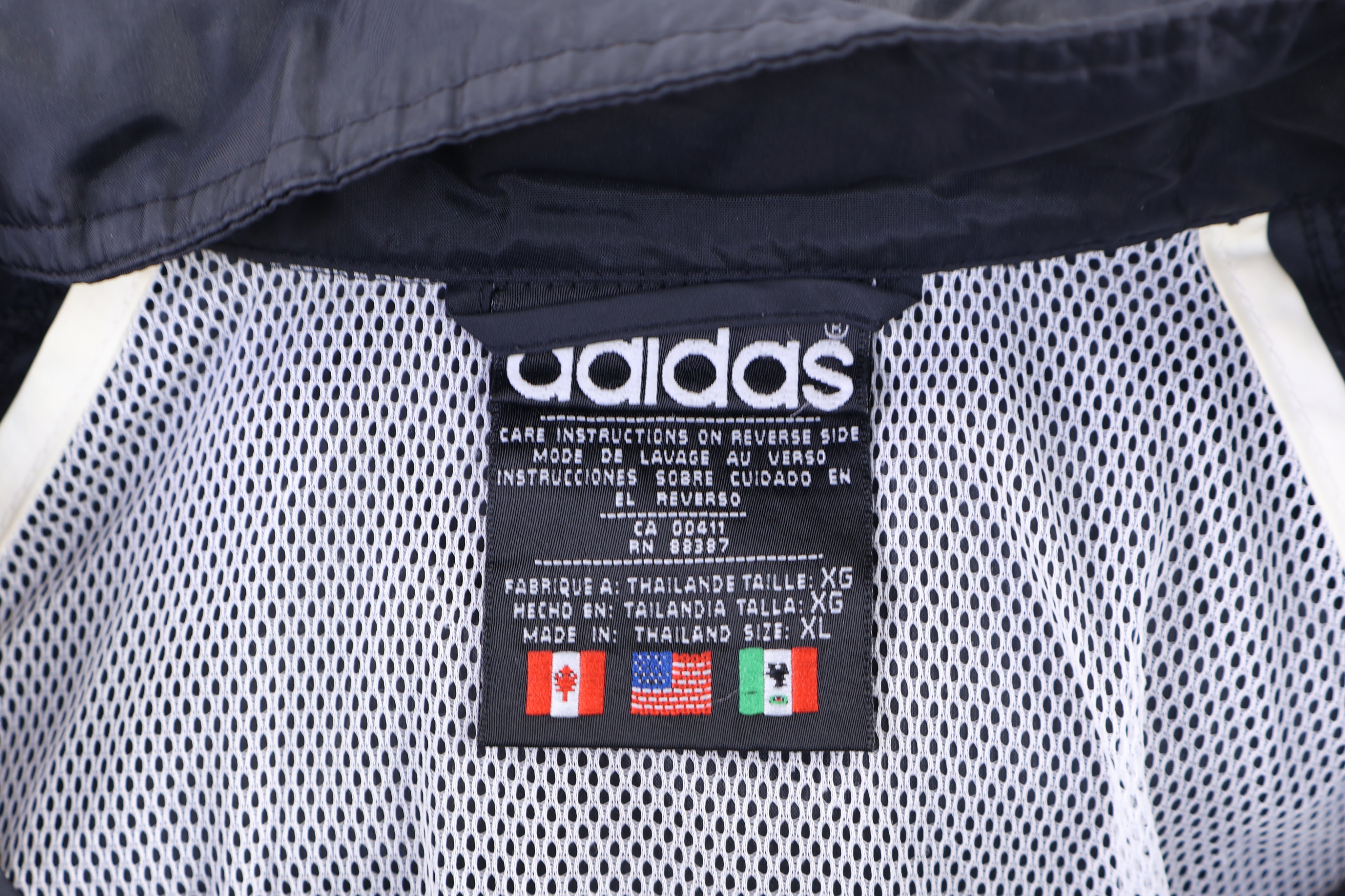 Vintage Adidas Embroidered Logo Full Zip Windbreaker
