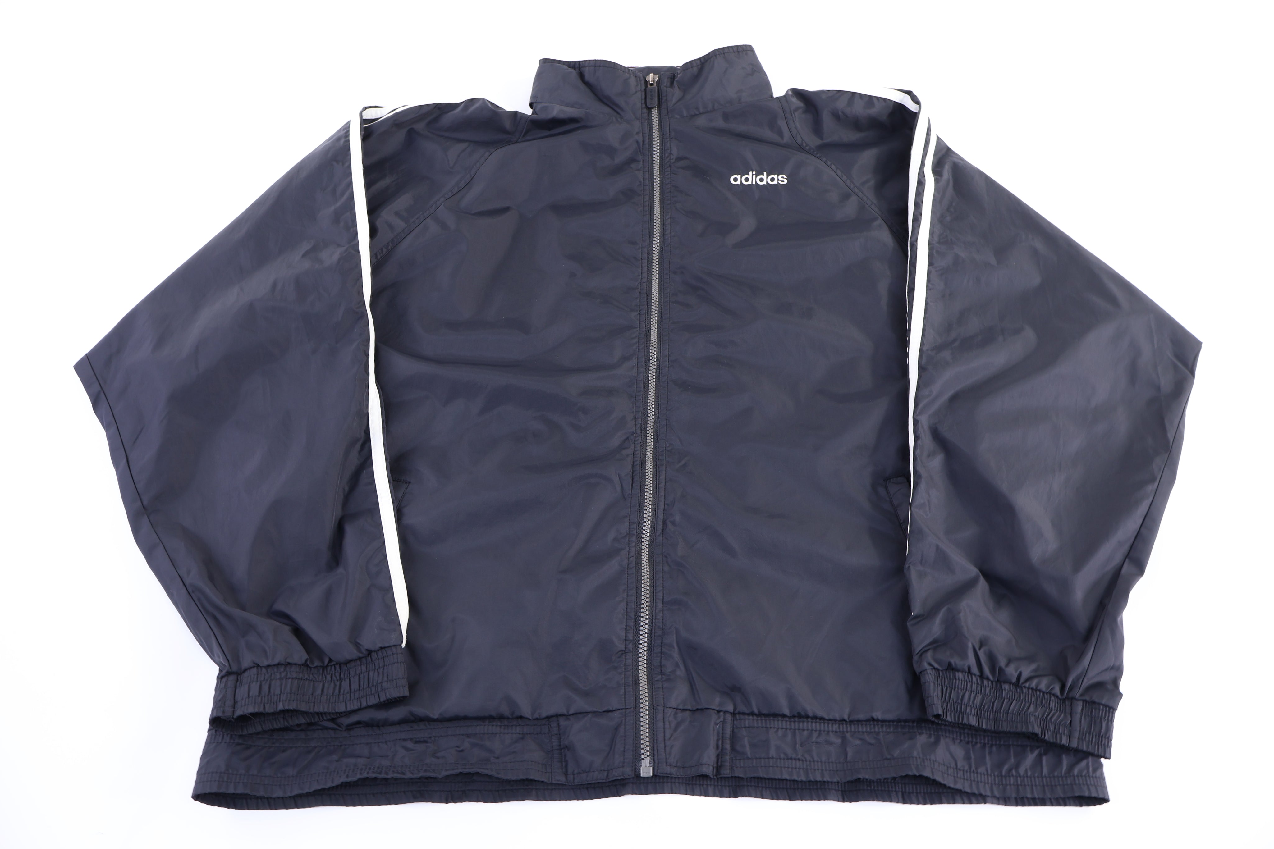 Vintage Adidas Embroidered Logo Full Zip Windbreaker