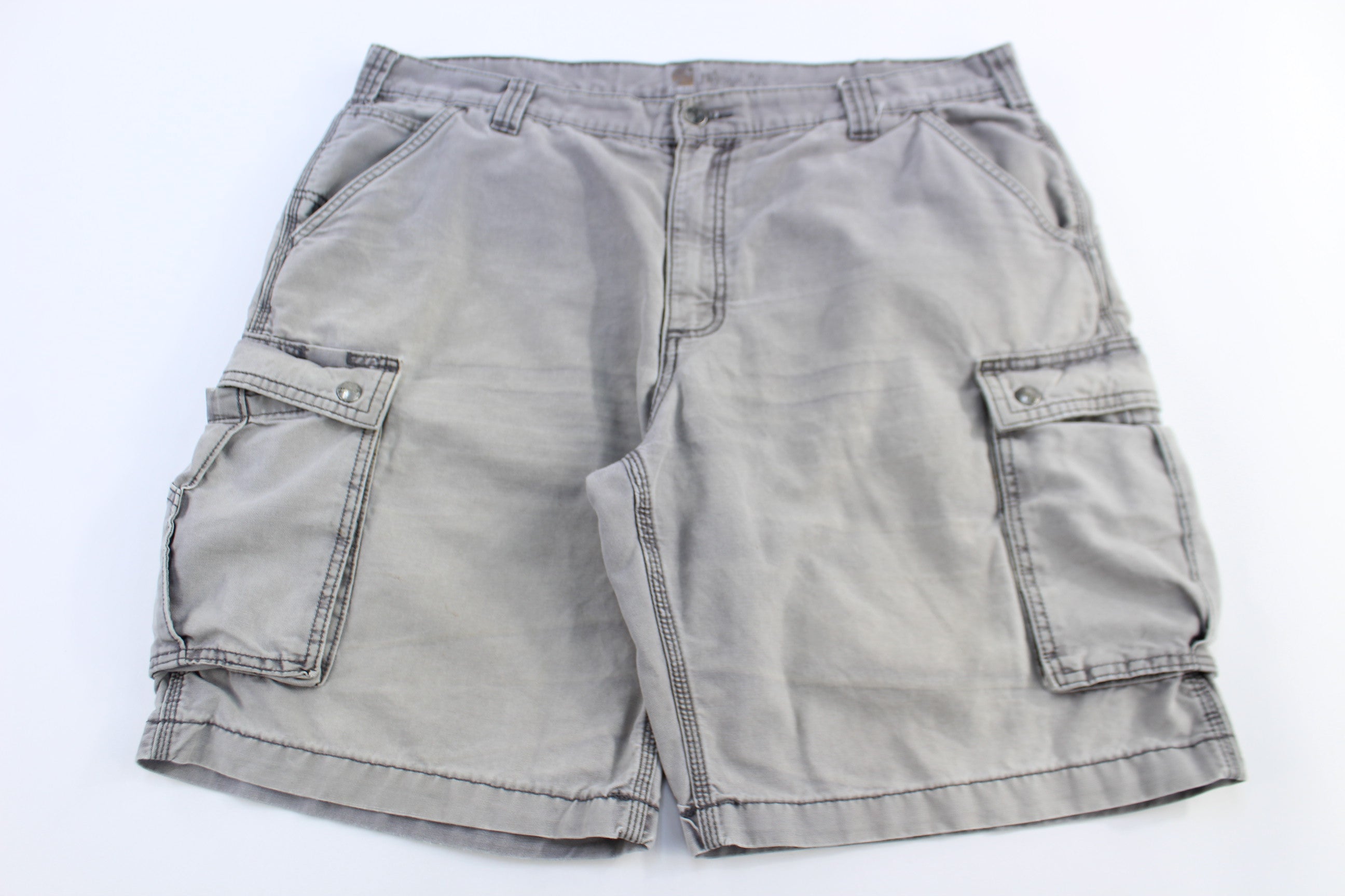Carhartt Logo Patch Grey Cargo Shorts