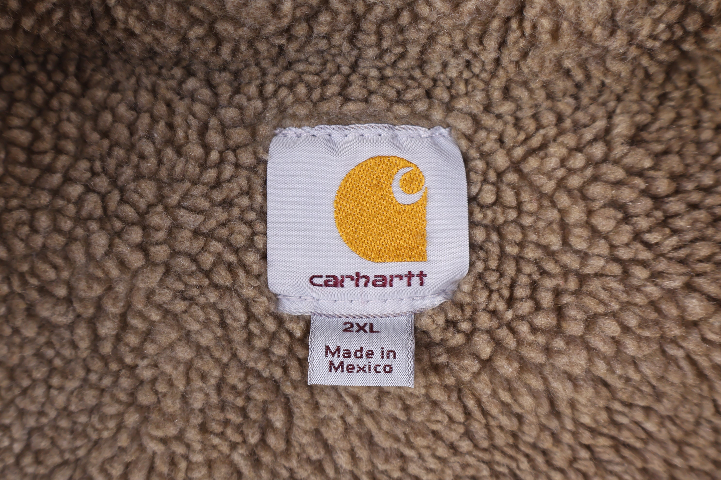 Carhartt Logo Patch Brown Sherpa Lined Vest