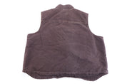 Carhartt Logo Patch Brown Sherpa Lined Vest