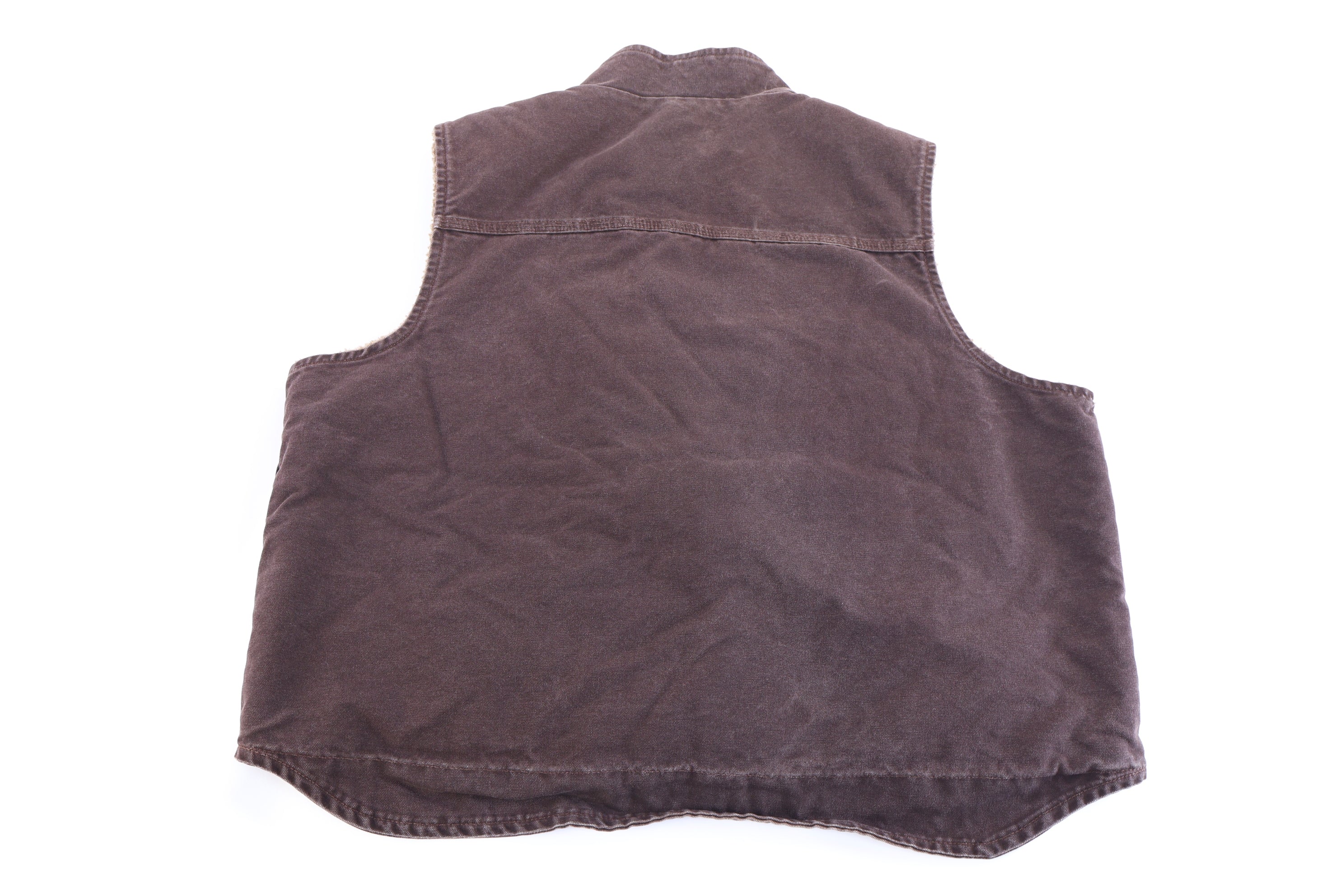 Carhartt Logo Patch Brown Sherpa Lined Vest