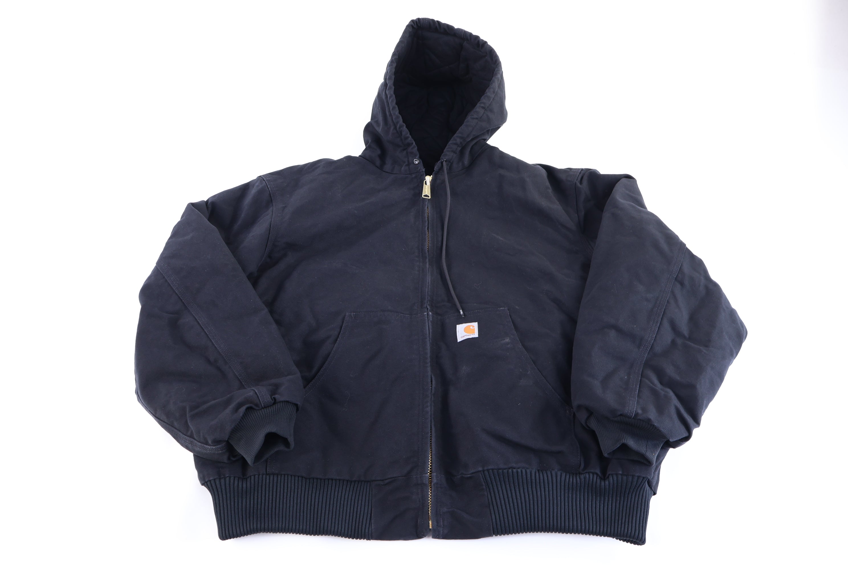 Carhartt Logo Patch Black Full Zip Jacket