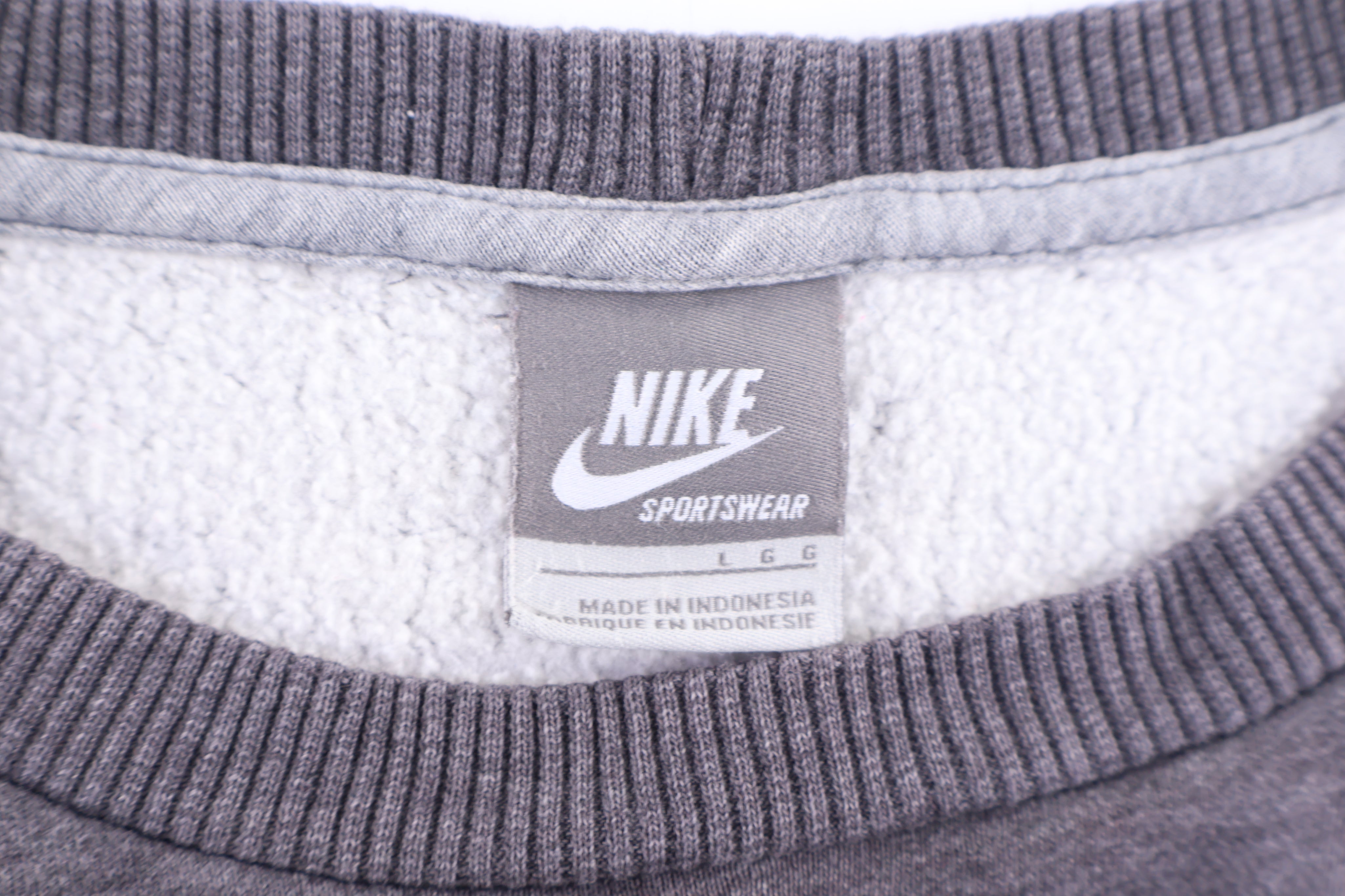 Vintage Nike Embroidered Logo Grey Blank Sweatshirt