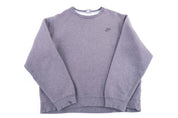 Vintage Nike Embroidered Logo Grey Blank Sweatshirt