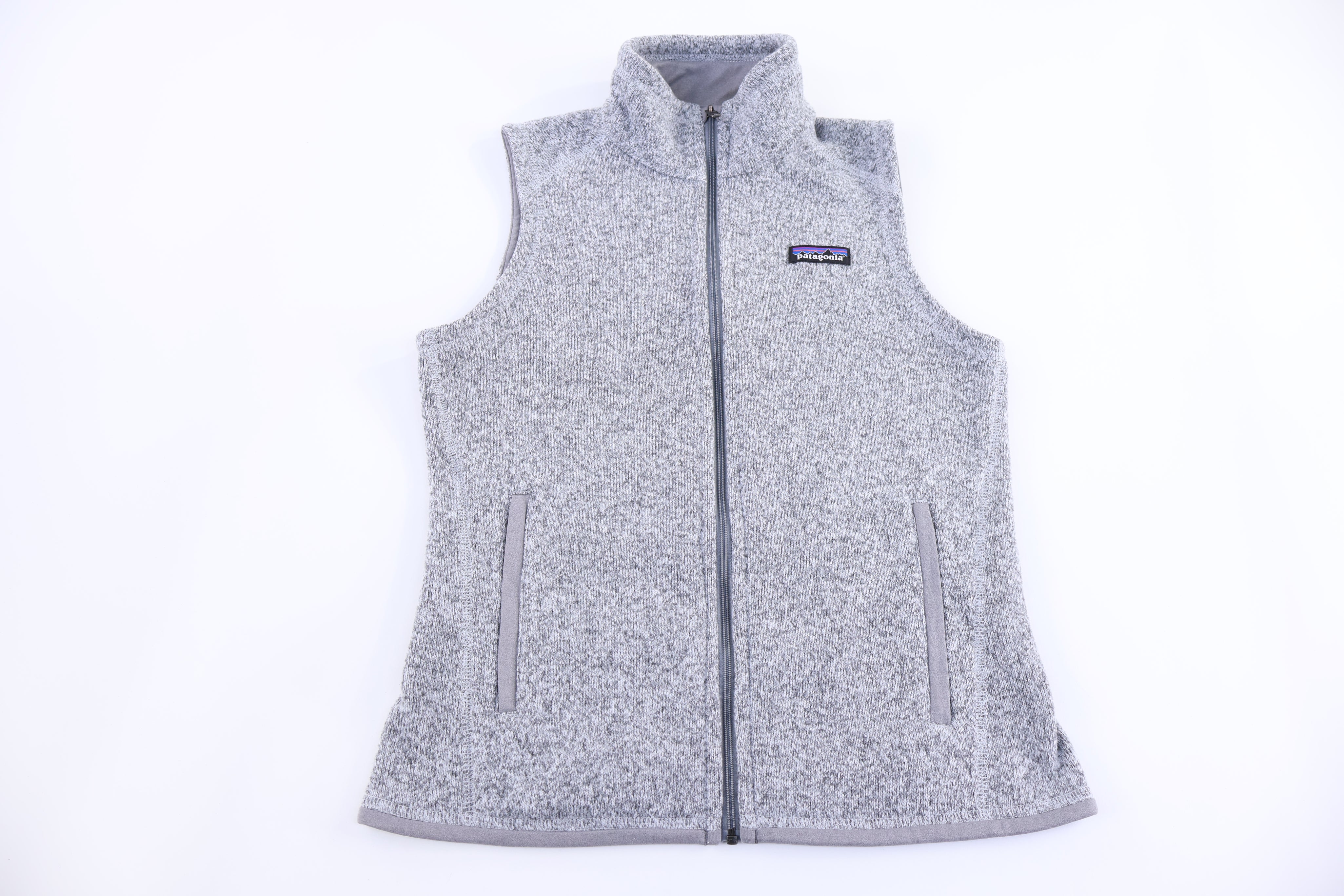 Patagonia Logo Patch Grey Full Zip Vest