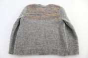vintage Grey, Gold & Blue Mohair Cardigan Sweater