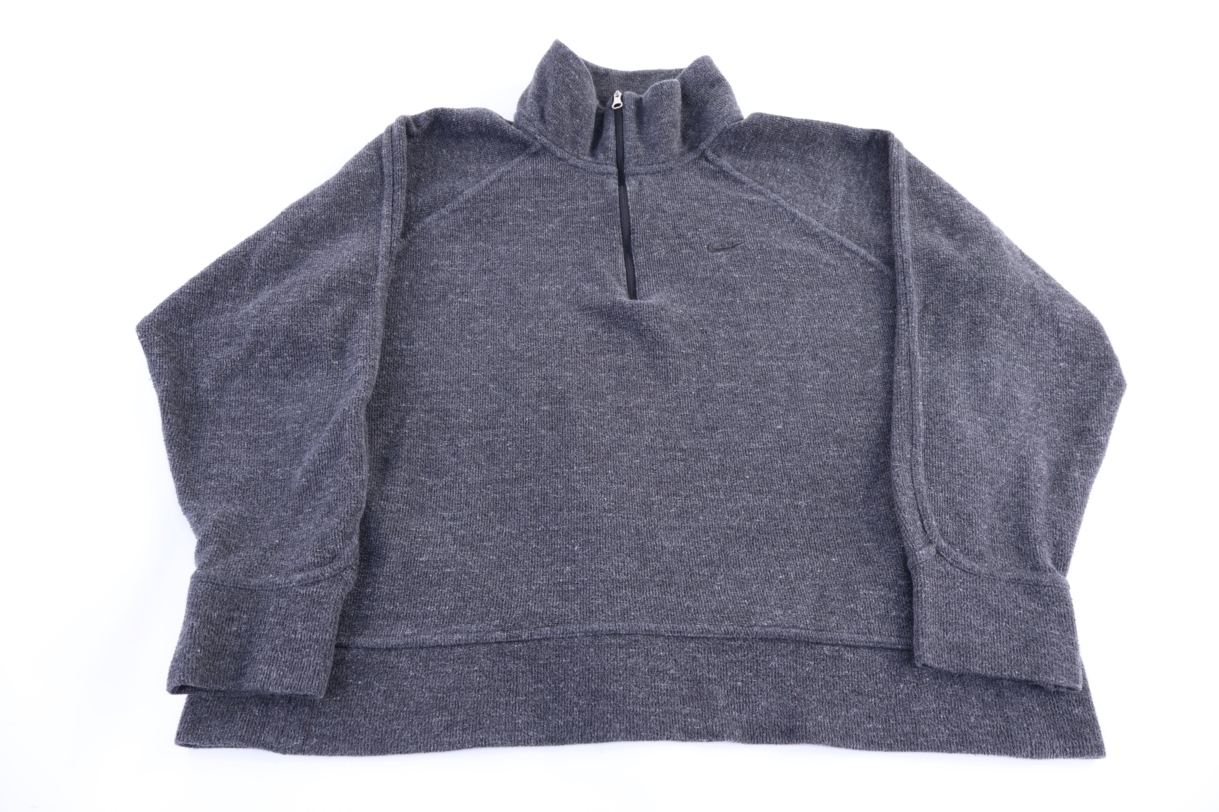 Women's Nike Embroidered Logo Quarter Zip Sweater