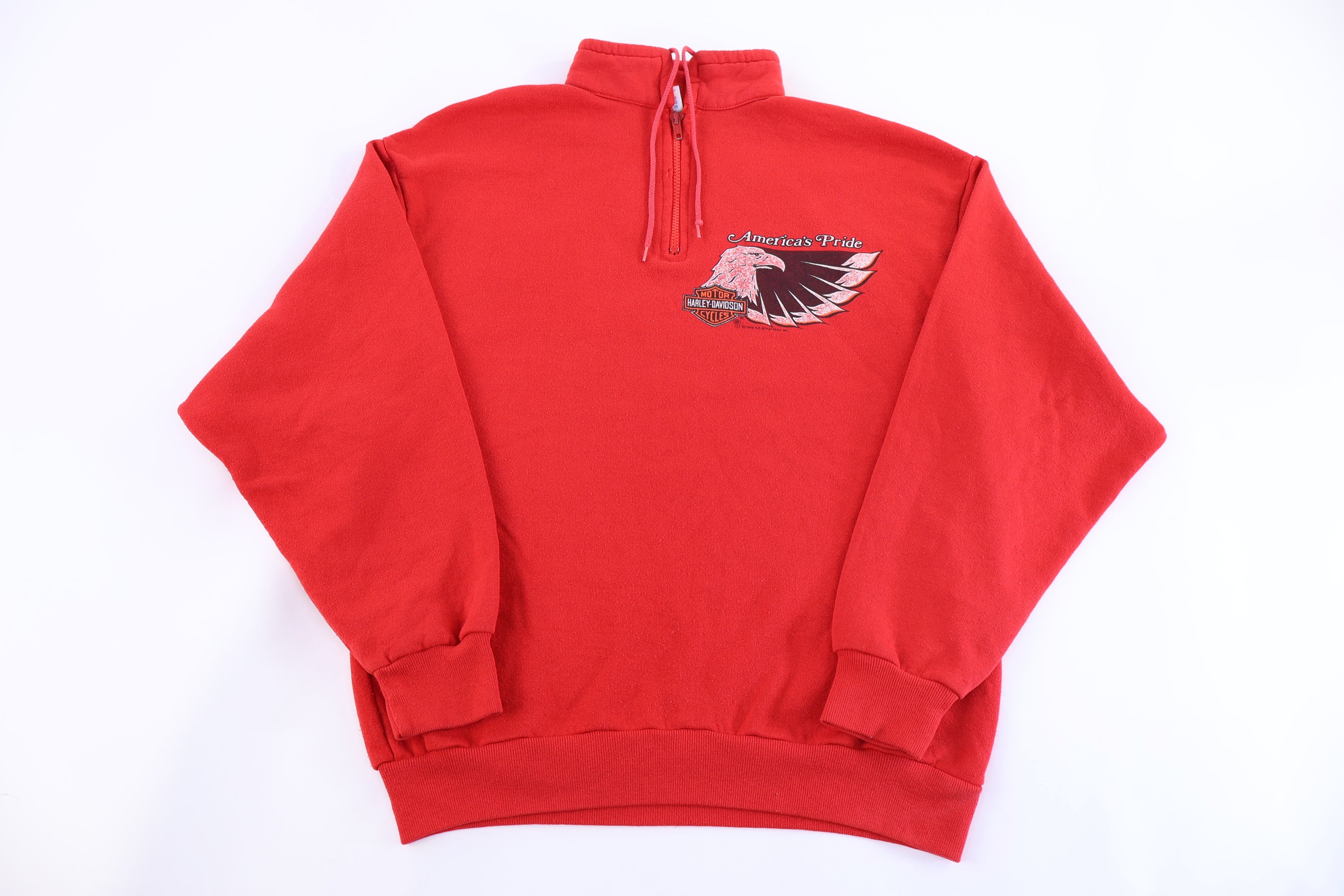 1998 Harley Davidson Motorcycles Texas Quarter Zip Pullover