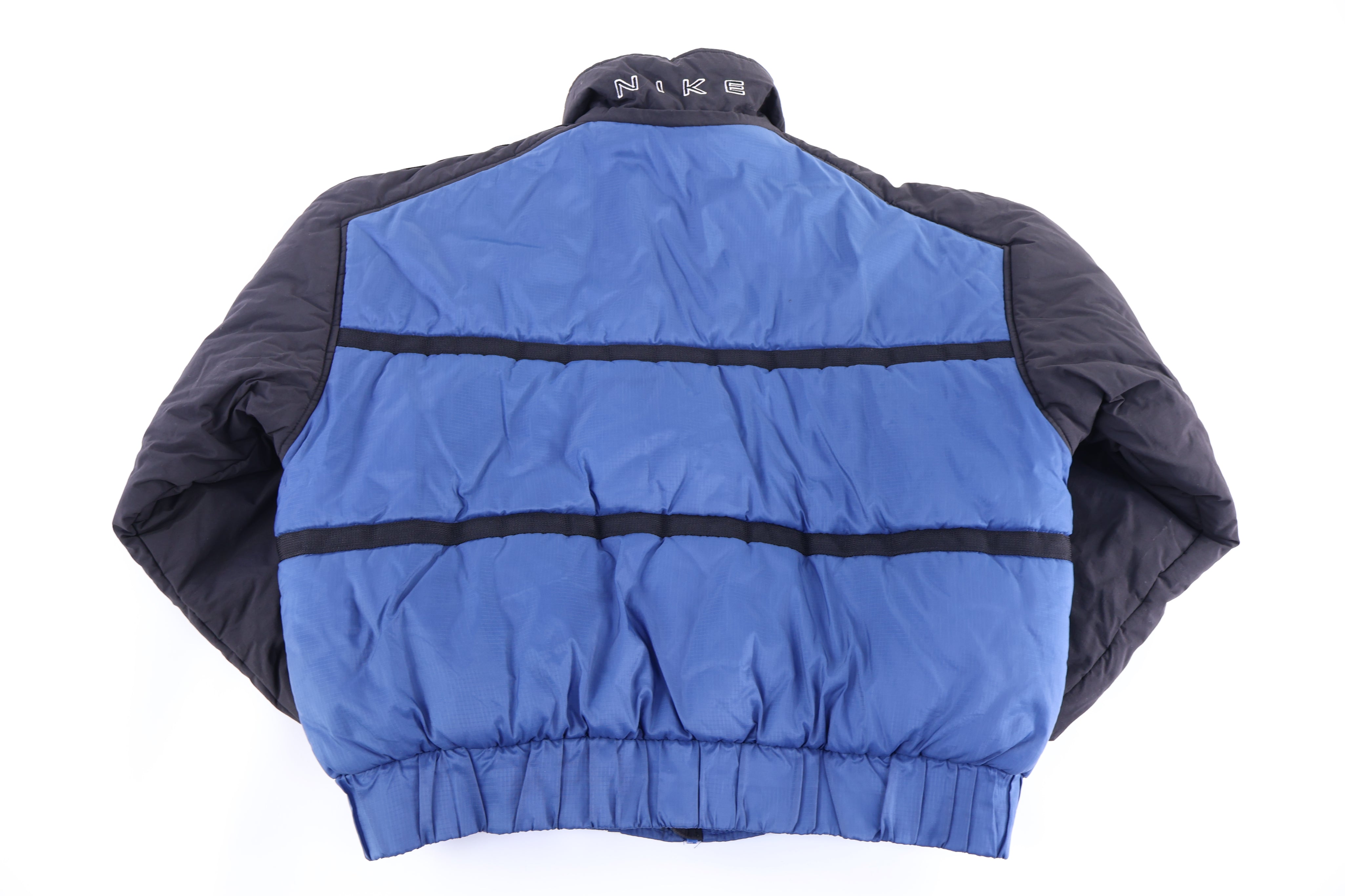 90's Nike Embroidered Logo Multicolor Full Zip Puffer Jacket