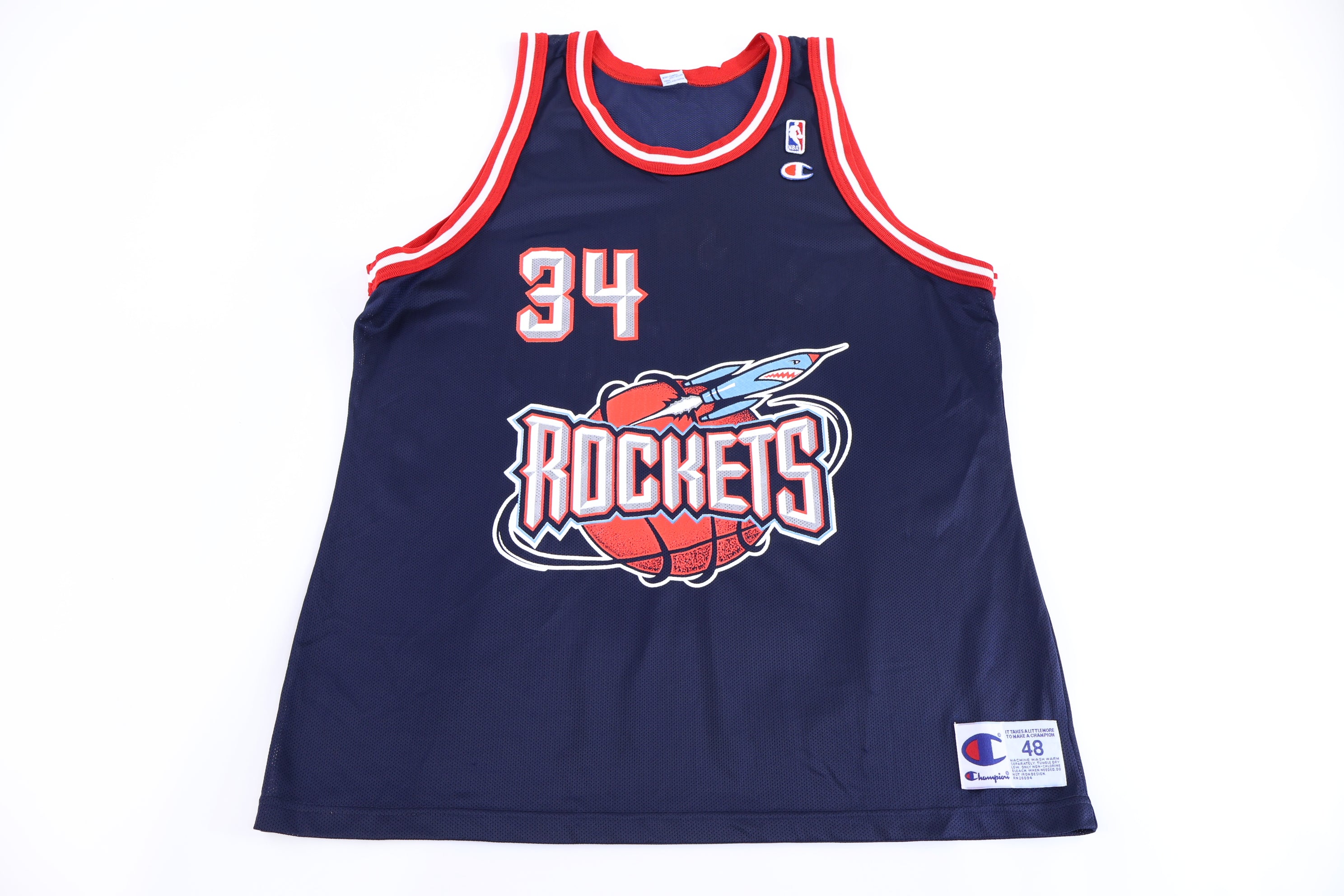 90's Houston Rockets Hakeem Olajuwon Basketball Jersey
