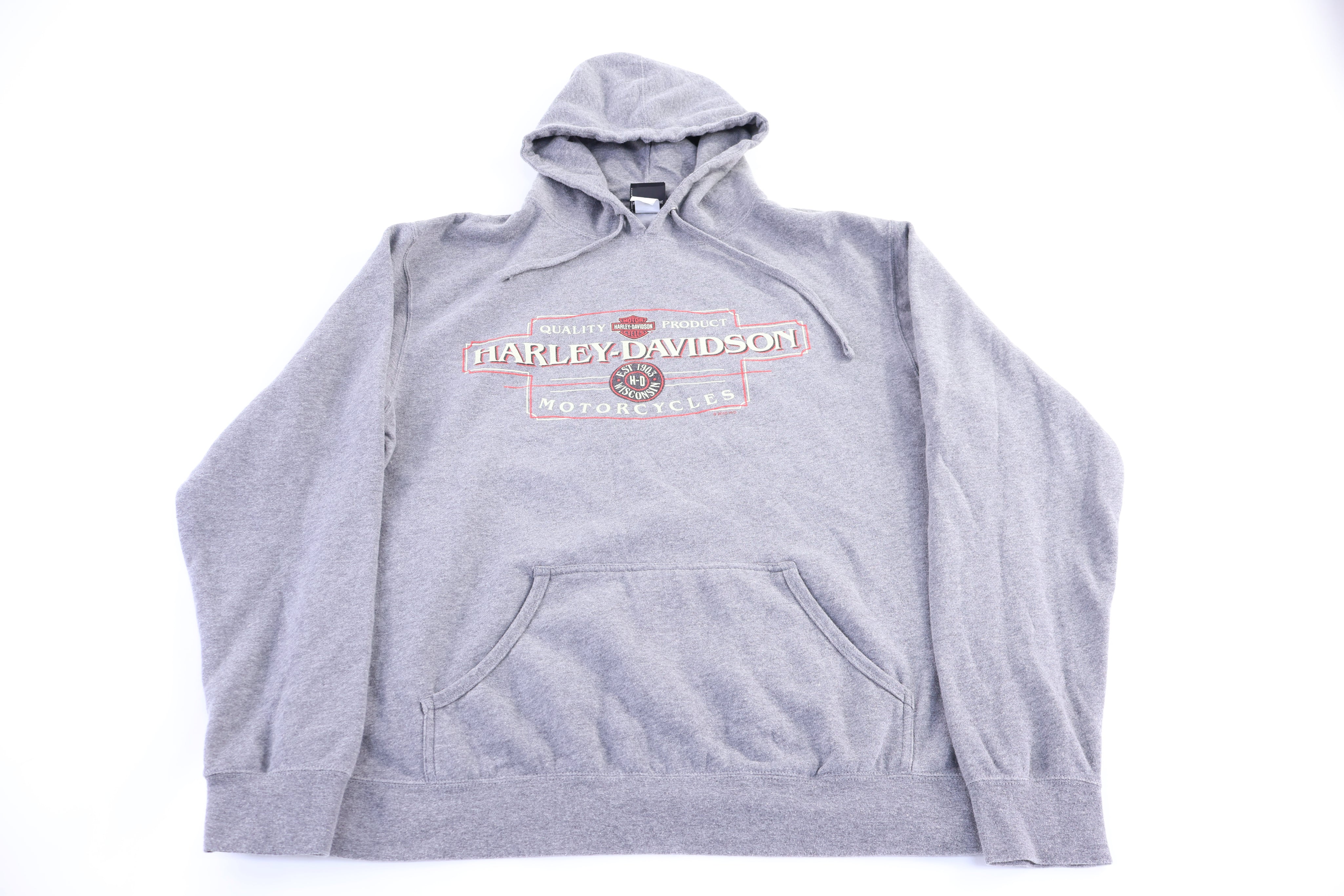 Harley Davidson Motorcycles Manchester Grey Pullover Hoodie