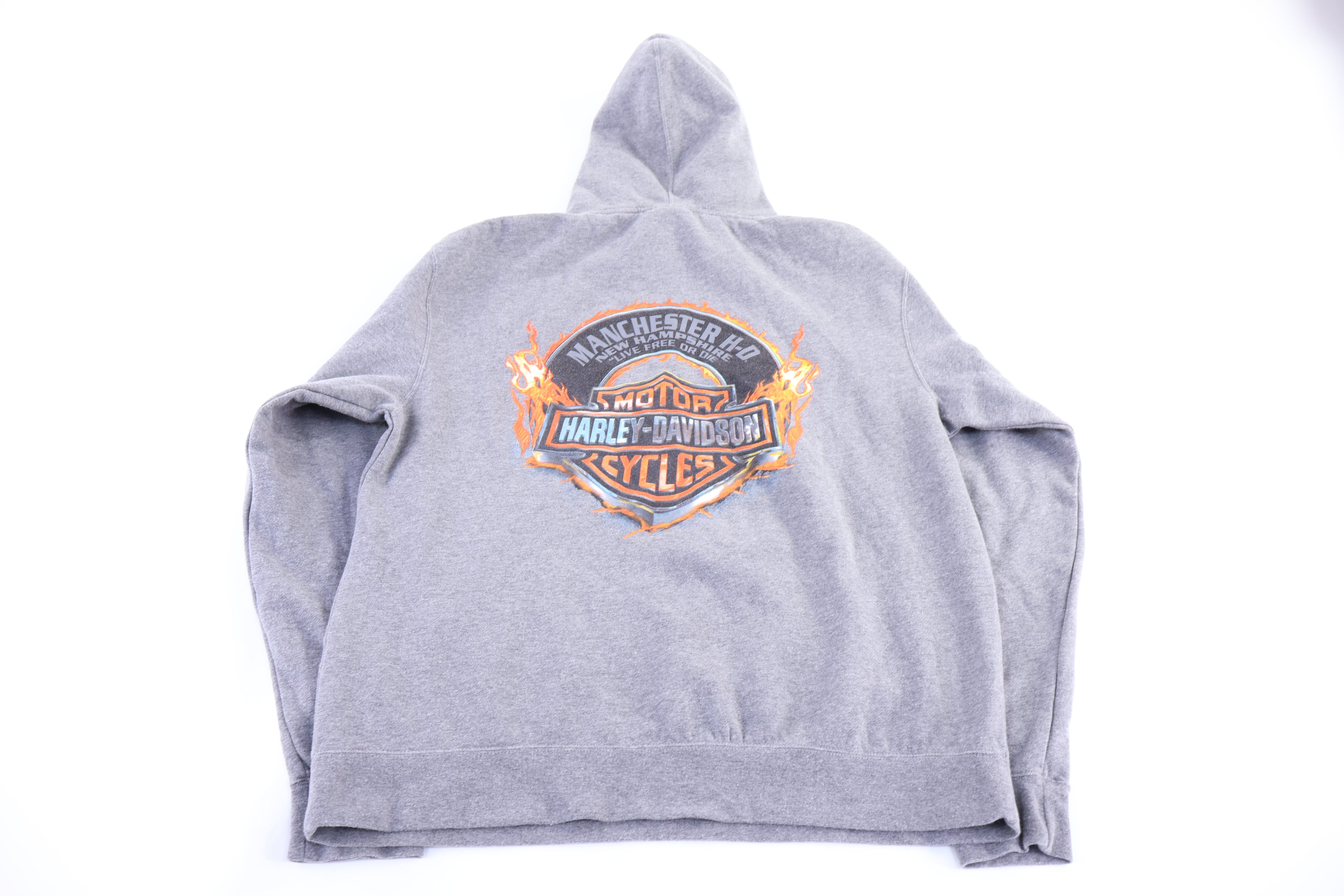 Harley Davidson Motorcycles Manchester Grey Pullover Hoodie