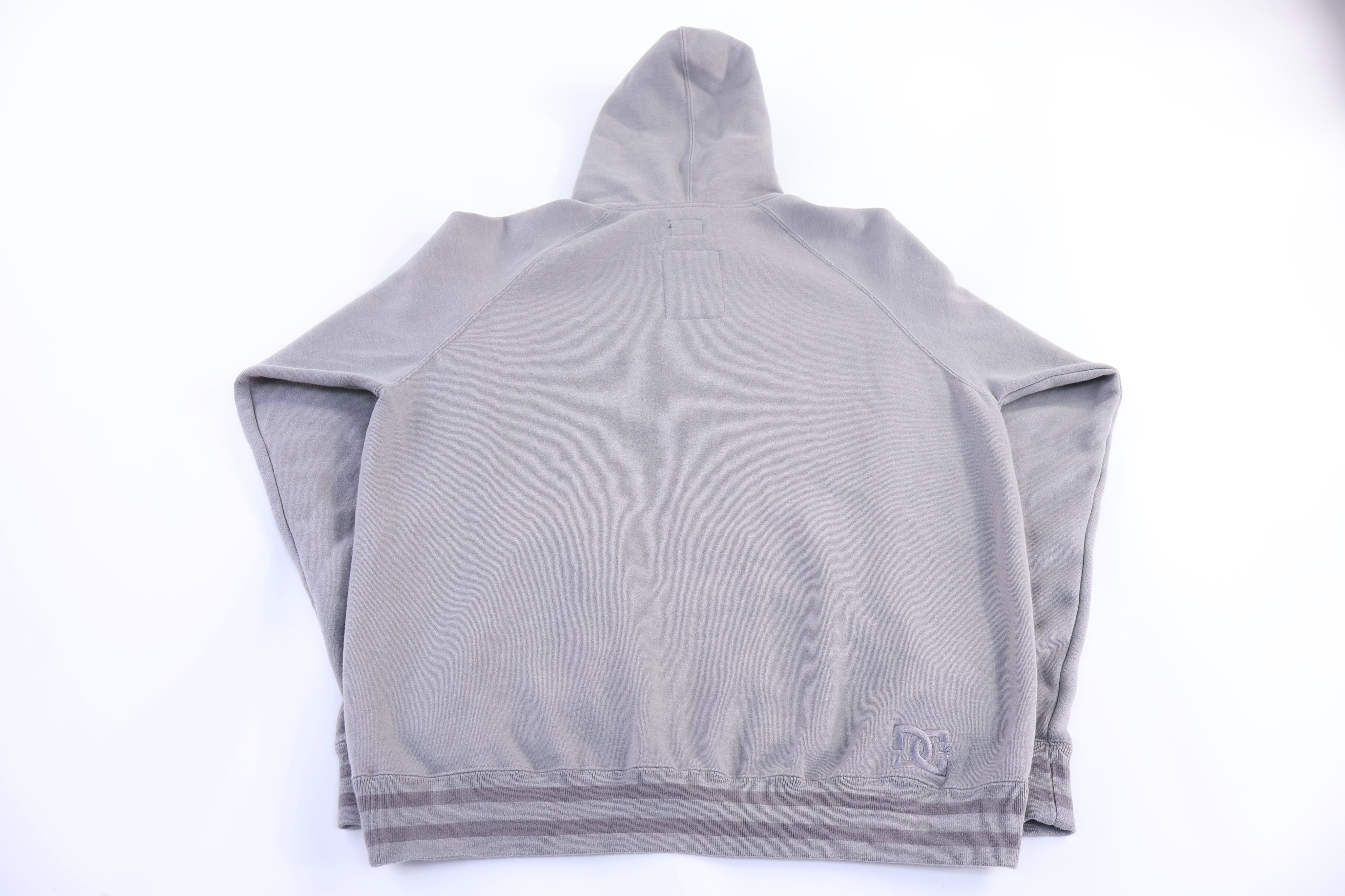 Vintage DC Shoes Grey Full Zip Hoodie