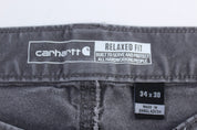 Carhartt Logo Patch Grey Relaxed Fit Pants