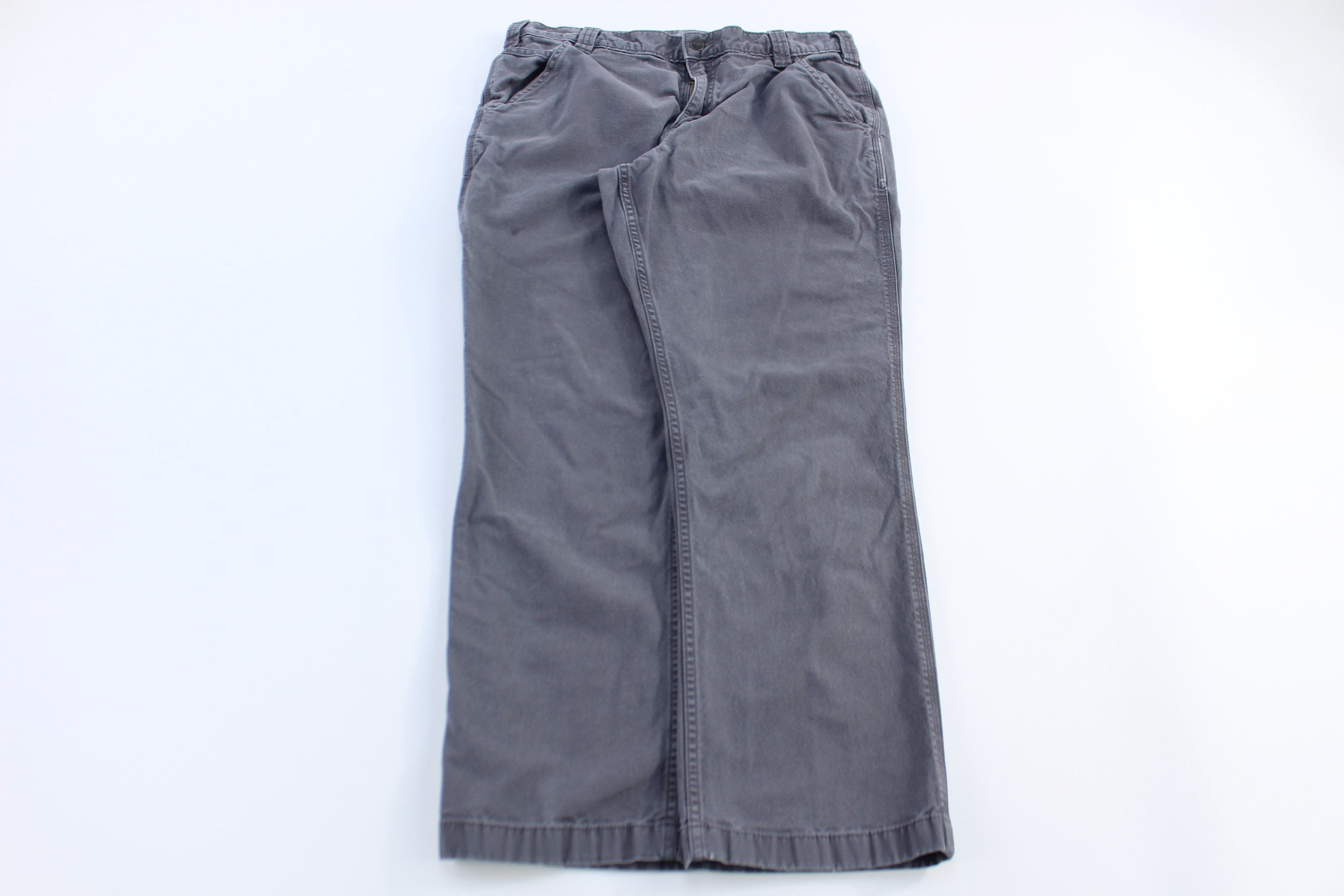 Carhartt Logo Patch Grey Relaxed Fit Pants