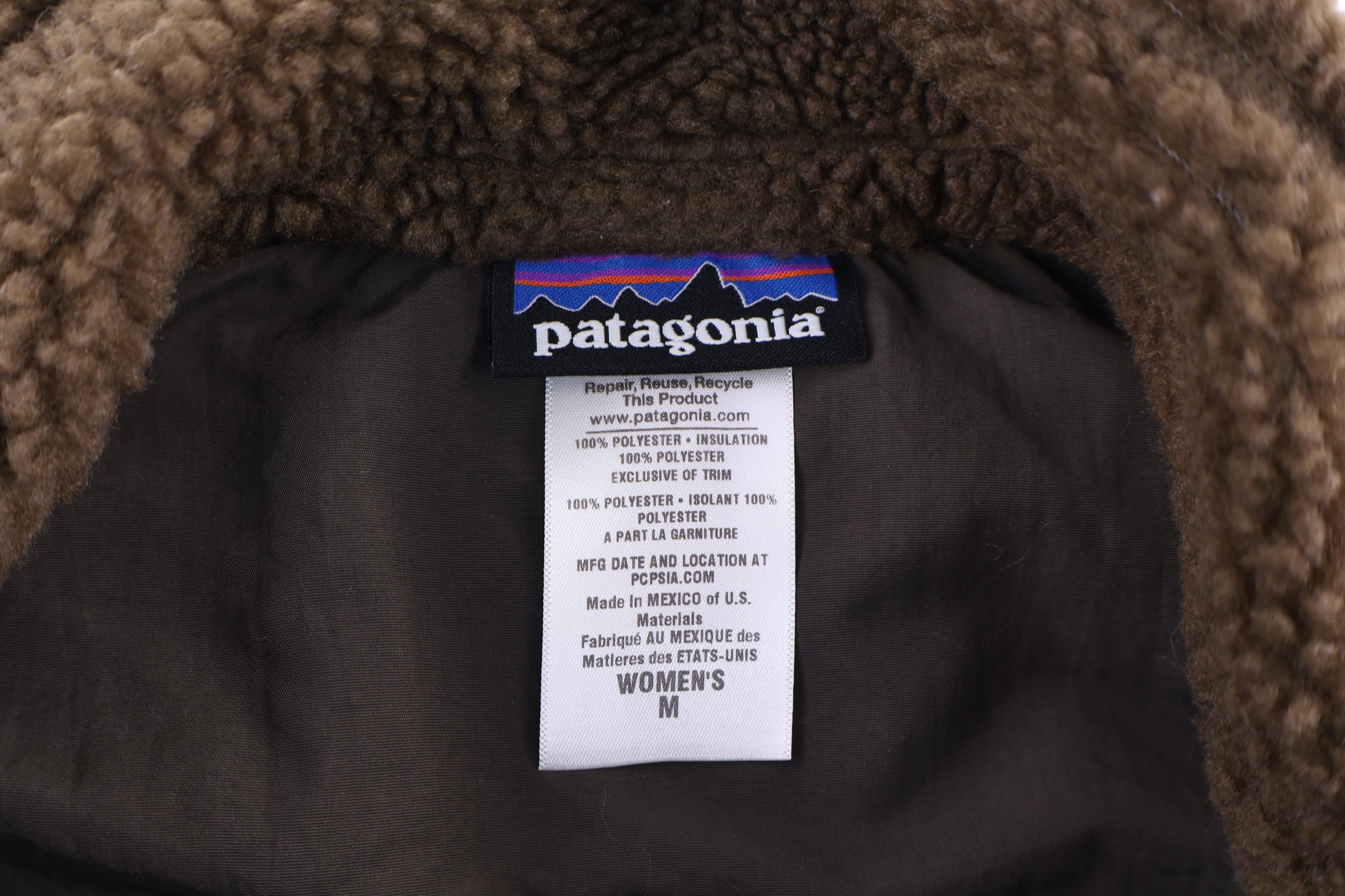 Women's Patagonia Brown Sherpa Full Zip Vest