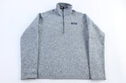 Patagonia Logo Patch Grey Quarter Zip Sweater
