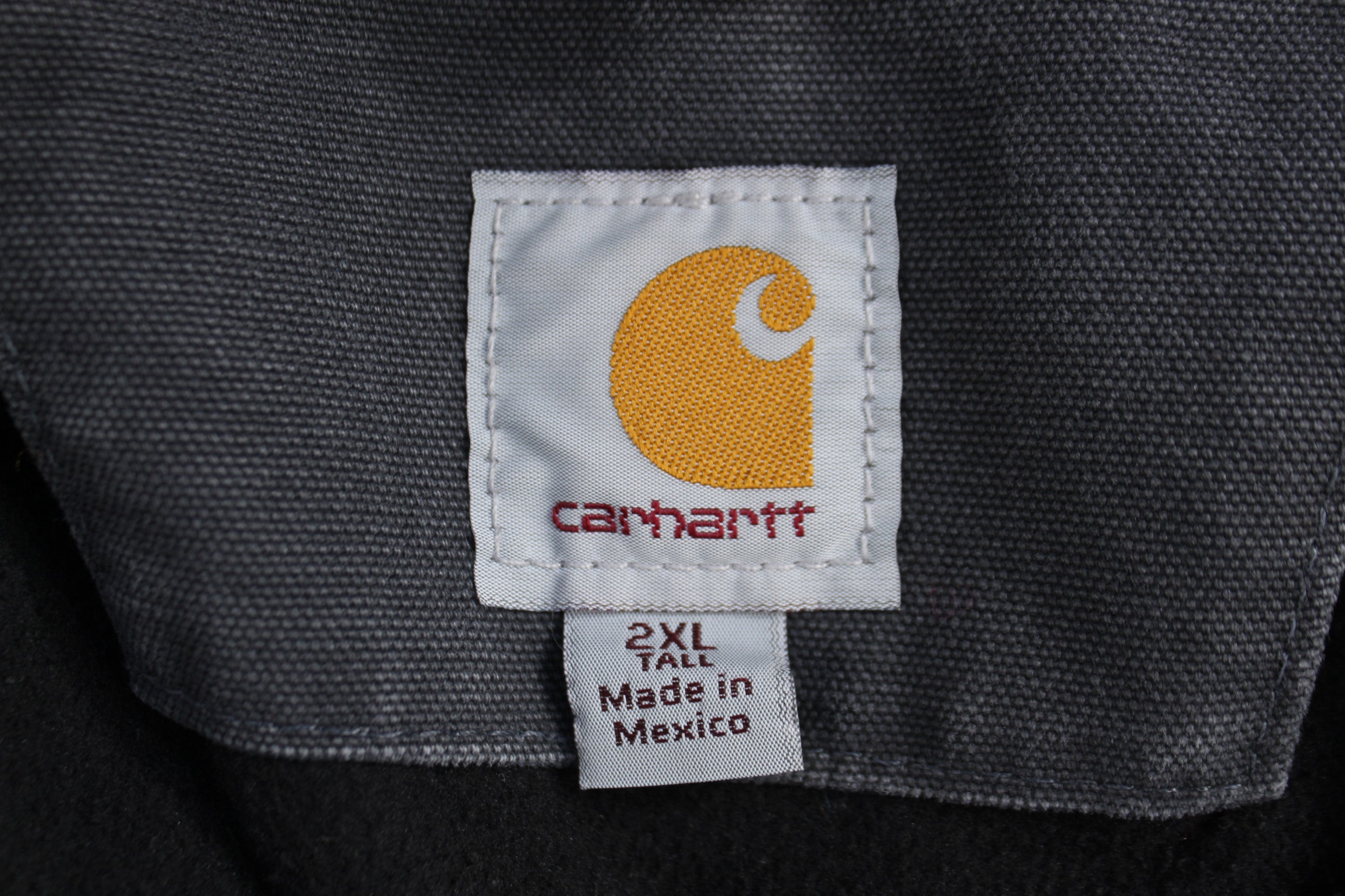 Carhartt Logo Patch Grey Full Zip Hooded Vest