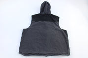 Carhartt Logo Patch Grey Full Zip Hooded Vest