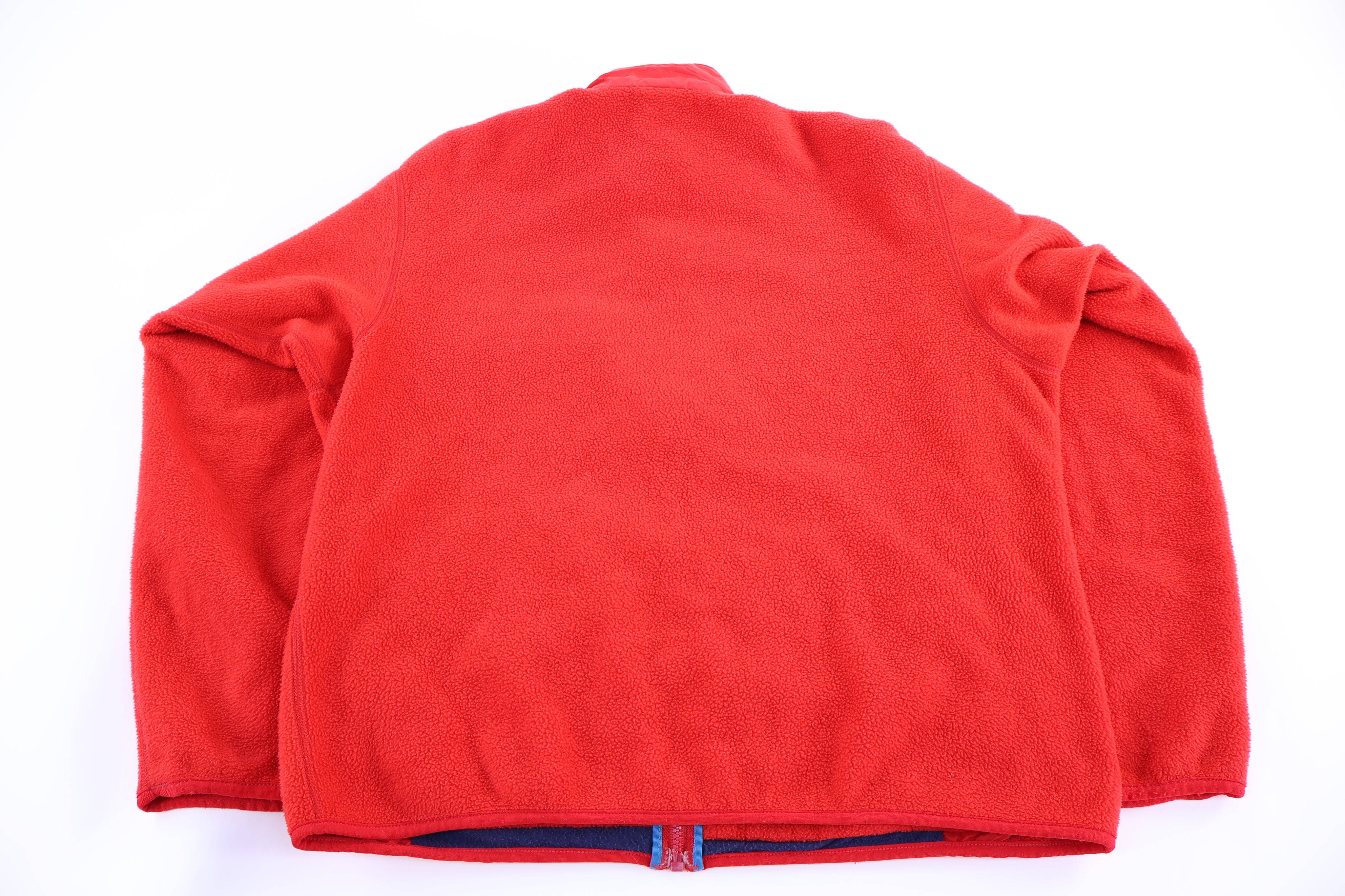 90’s Patagonia Logo Patch Red Full Zip Fleece Jacket
