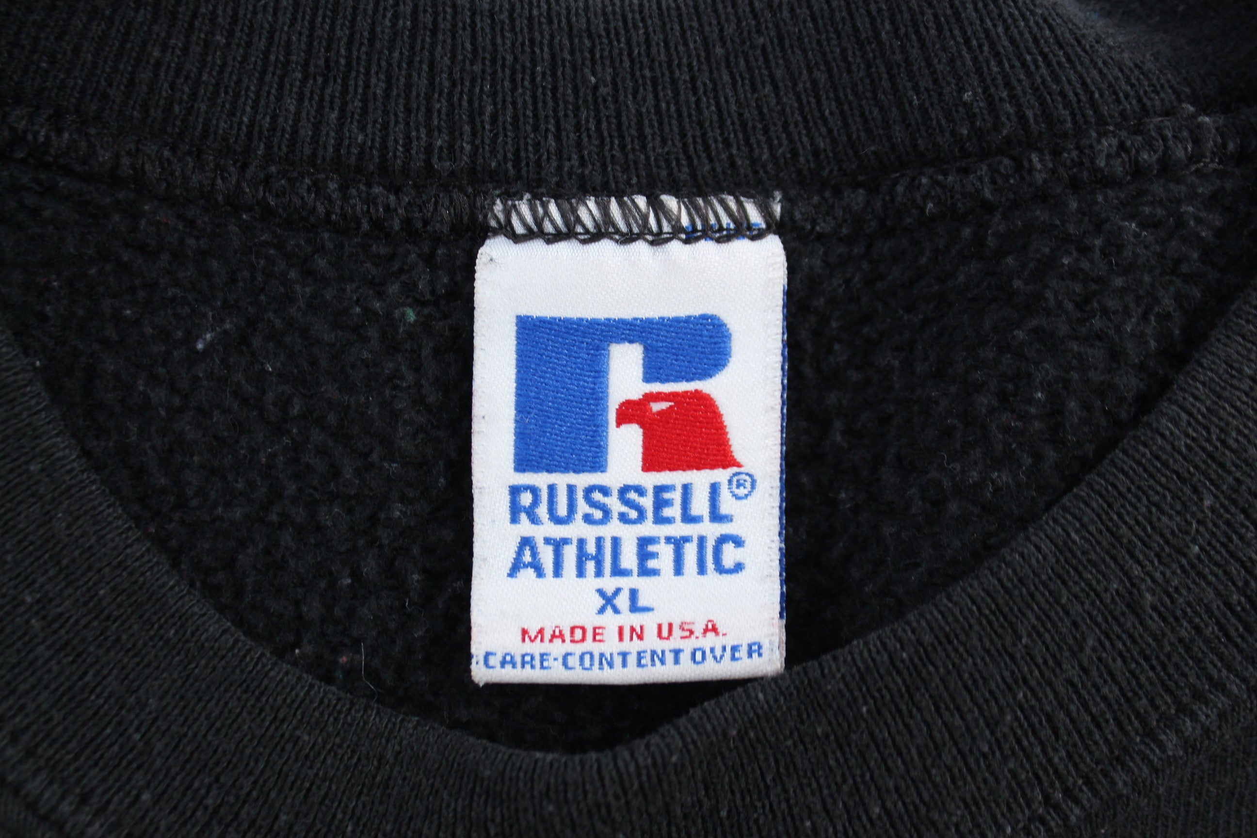 90's Russell Athletics Black Blank Sweatshirt