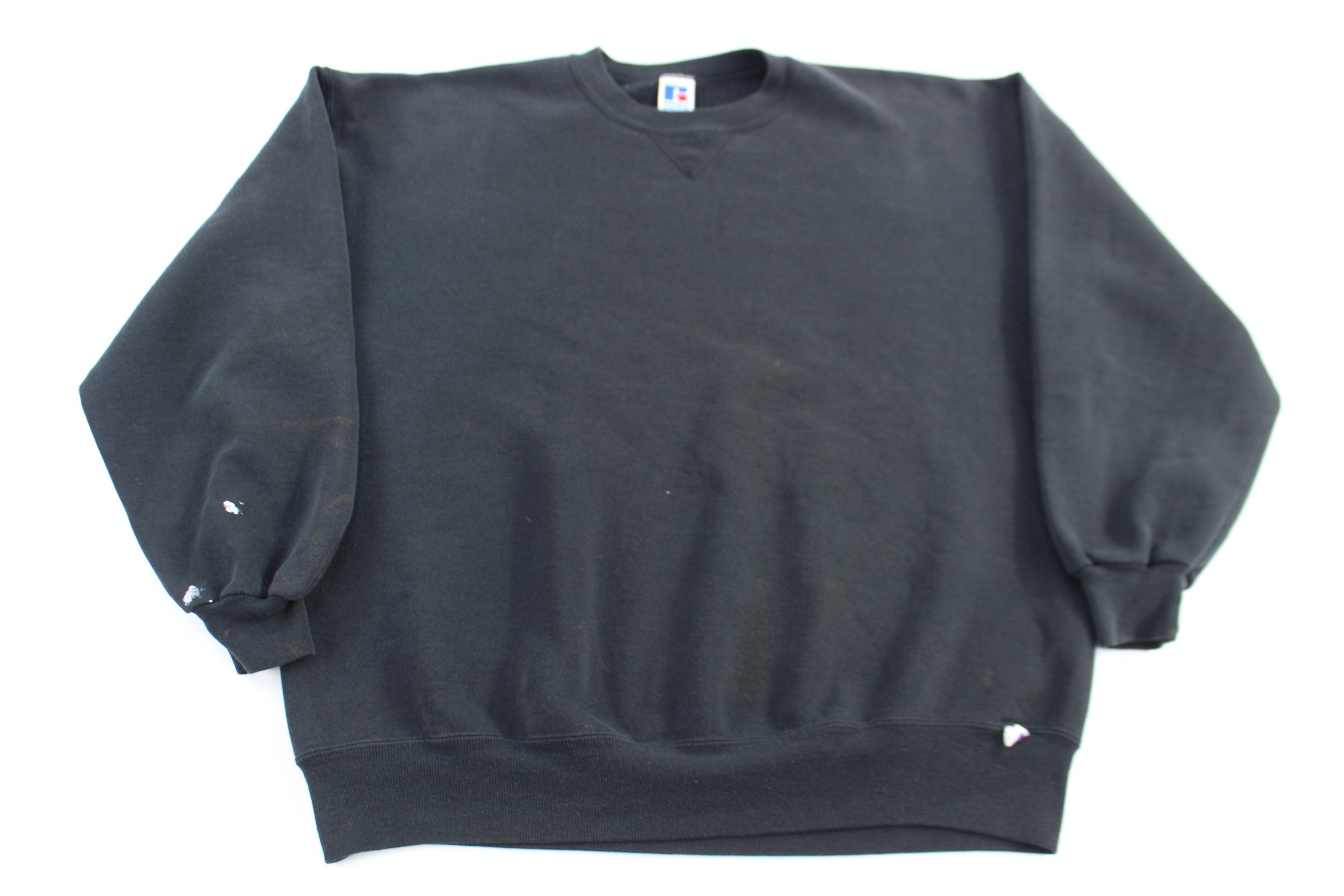 90's Russell Athletics Black Blank Sweatshirt