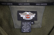 Harley Davidson Motorcycles Green Full Zip Hoodie