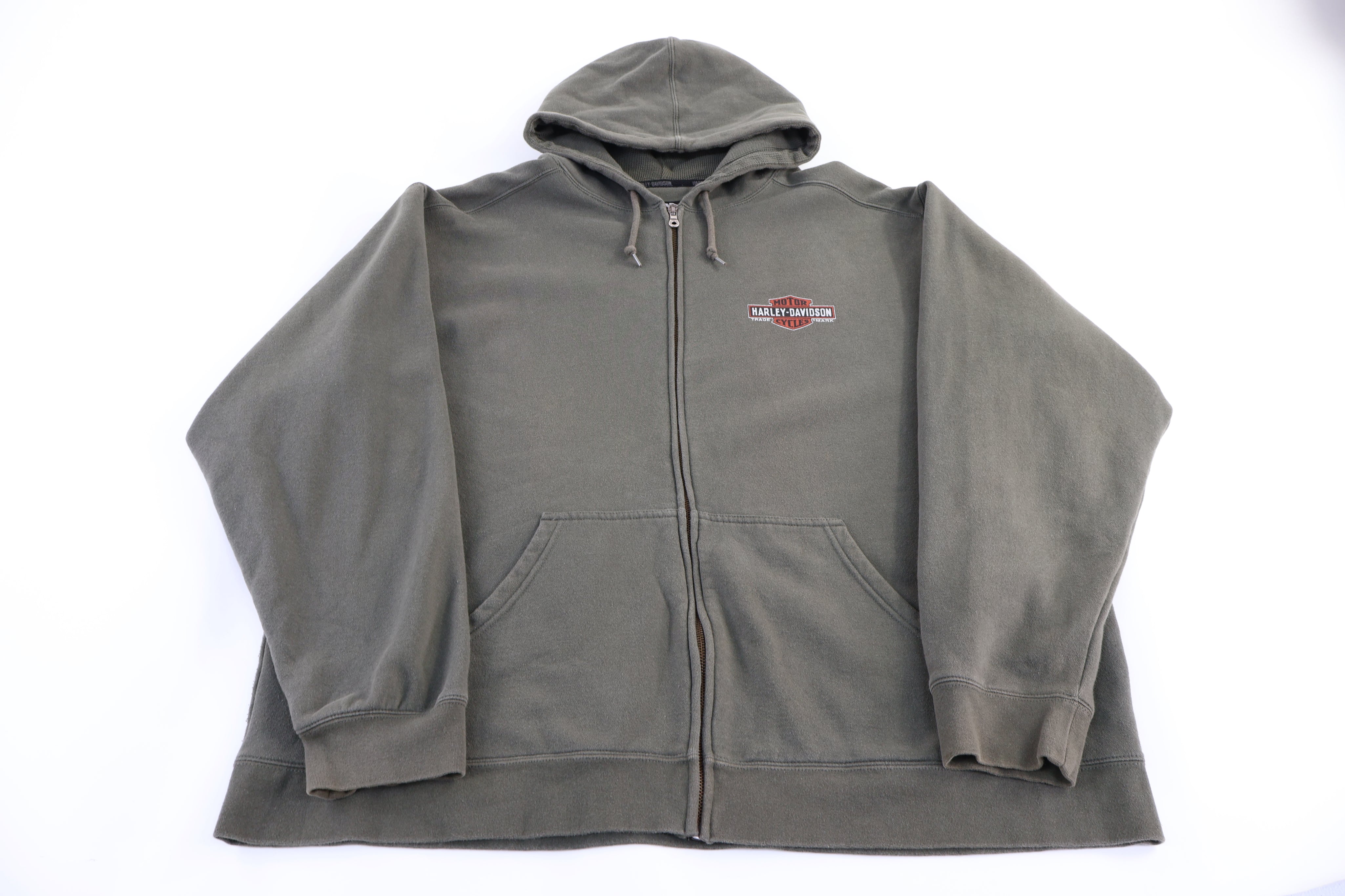 Harley Davidson Motorcycles Green Full Zip Hoodie