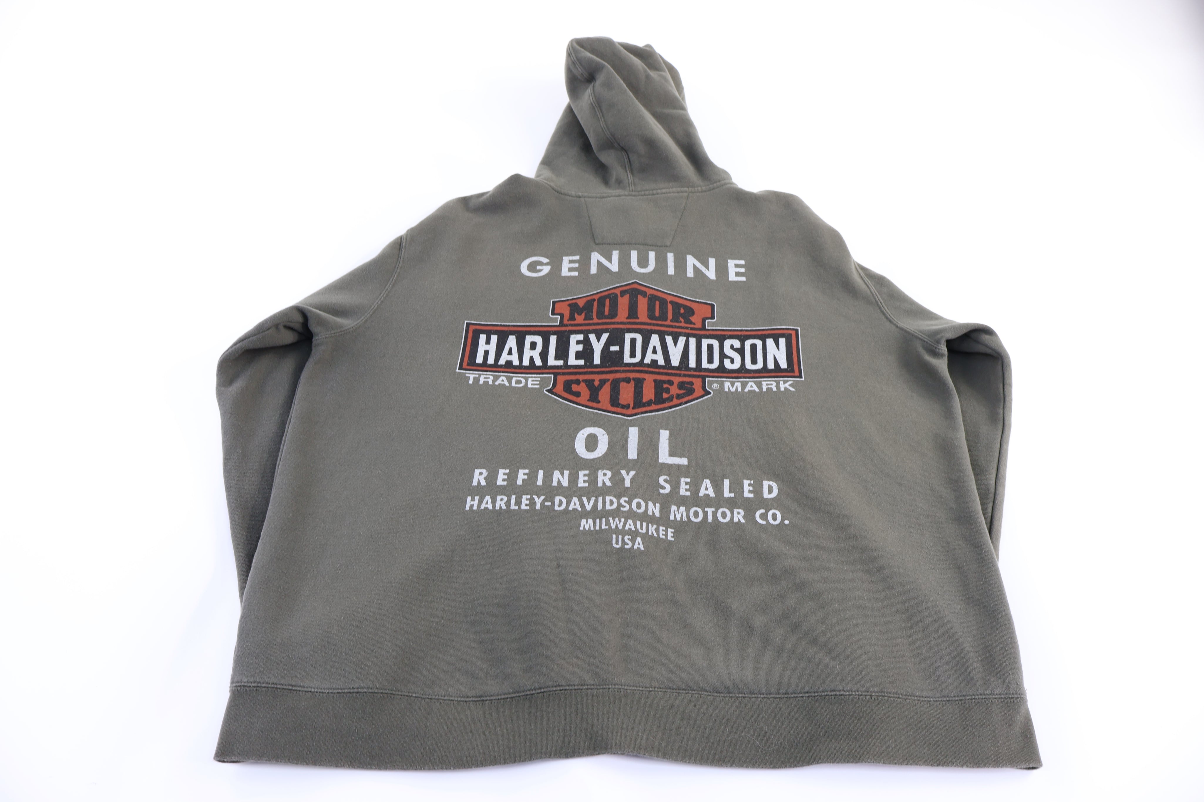 Harley Davidson Motorcycles Green Full Zip Hoodie