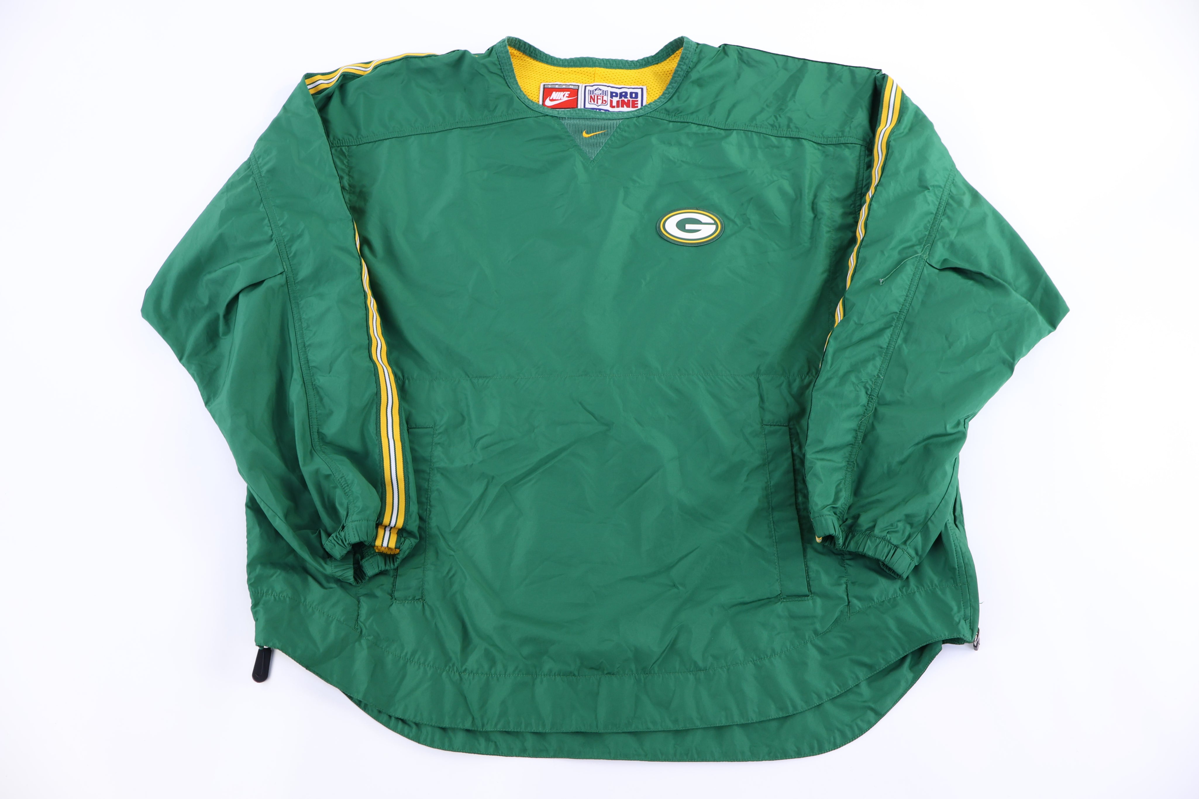 Vintage Nike Green Bay Packers Football Pullover Windbreaker