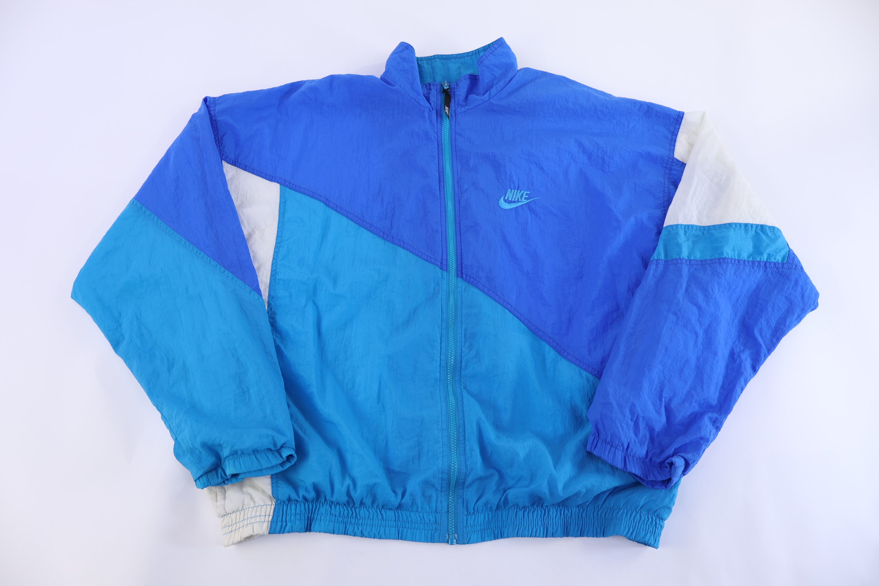 90's Nike Embroidered Logo Multicolor Full Zip Jacket