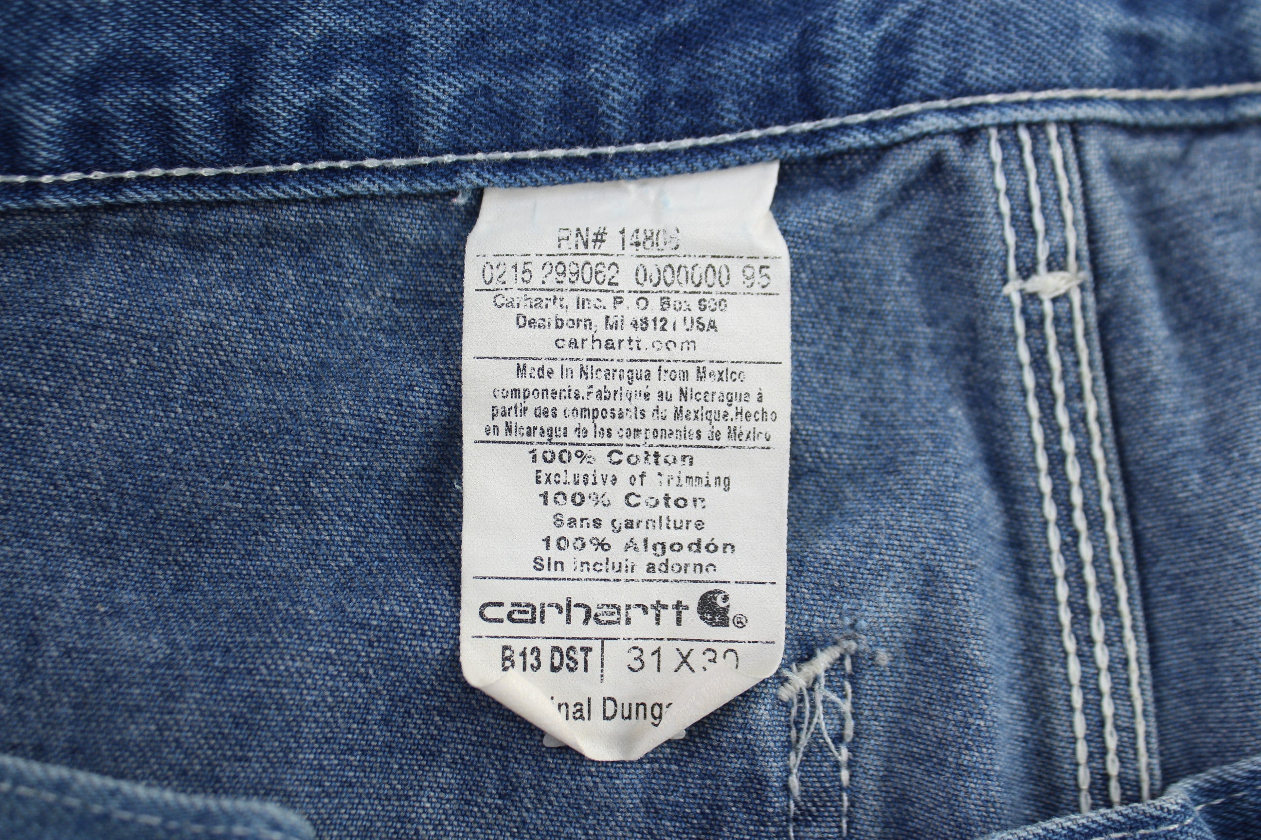 Carhartt Logo Patch Dark Wash Denim Jeans