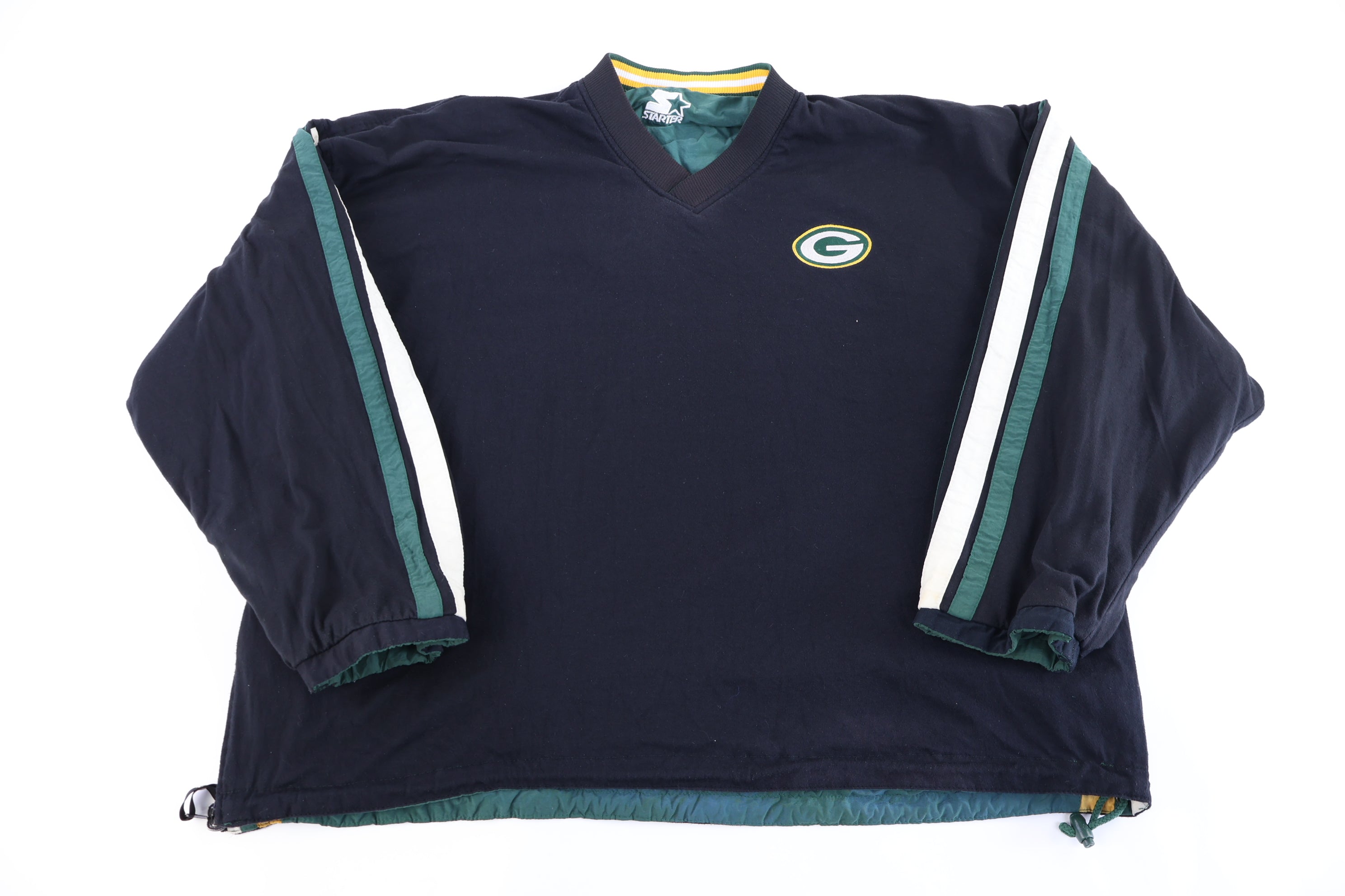 Vintage Starter Green Bay Packers Football Pullover Windbreaker