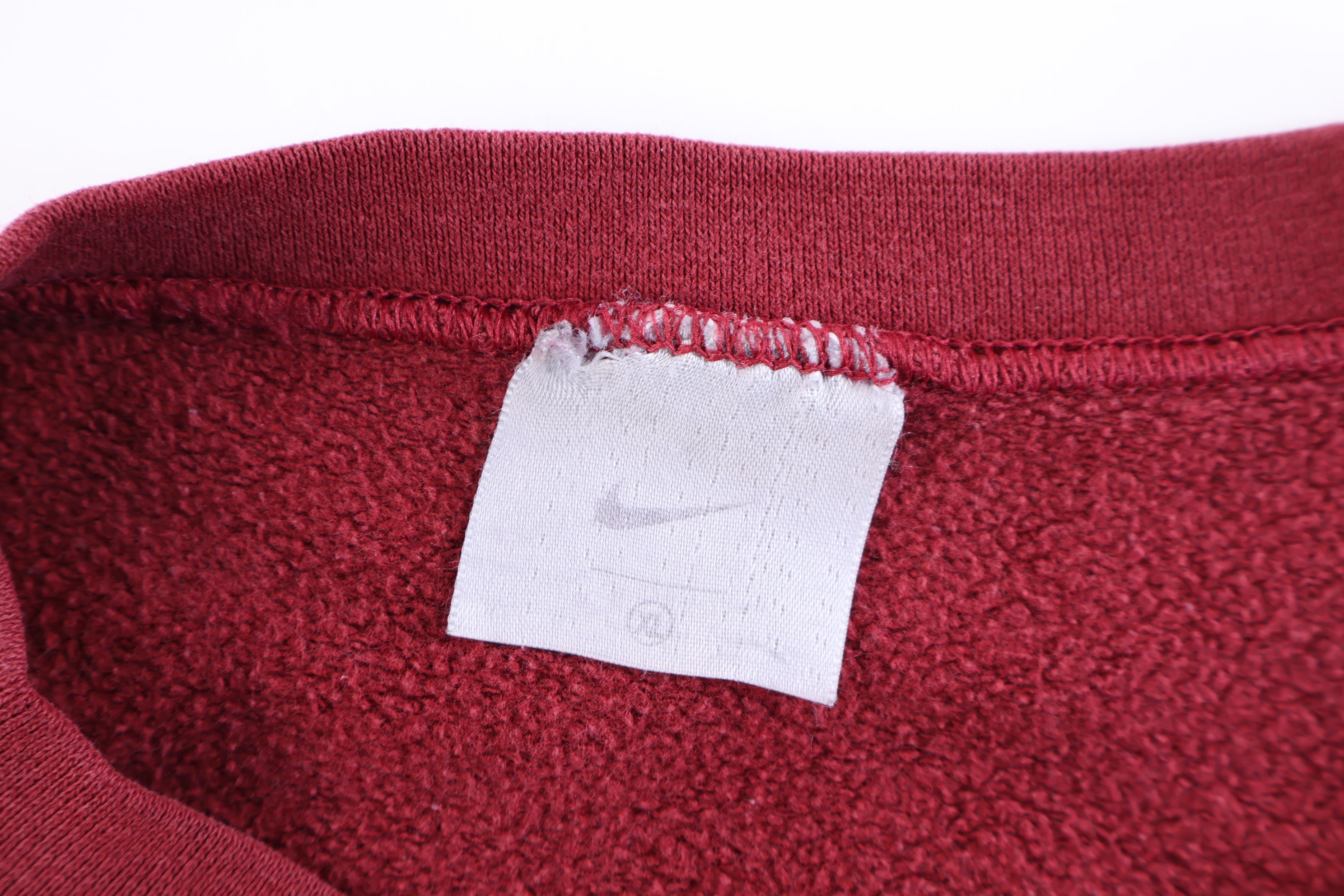 Vintage Nike Embroidered Logo Red Blank Sweatshirt