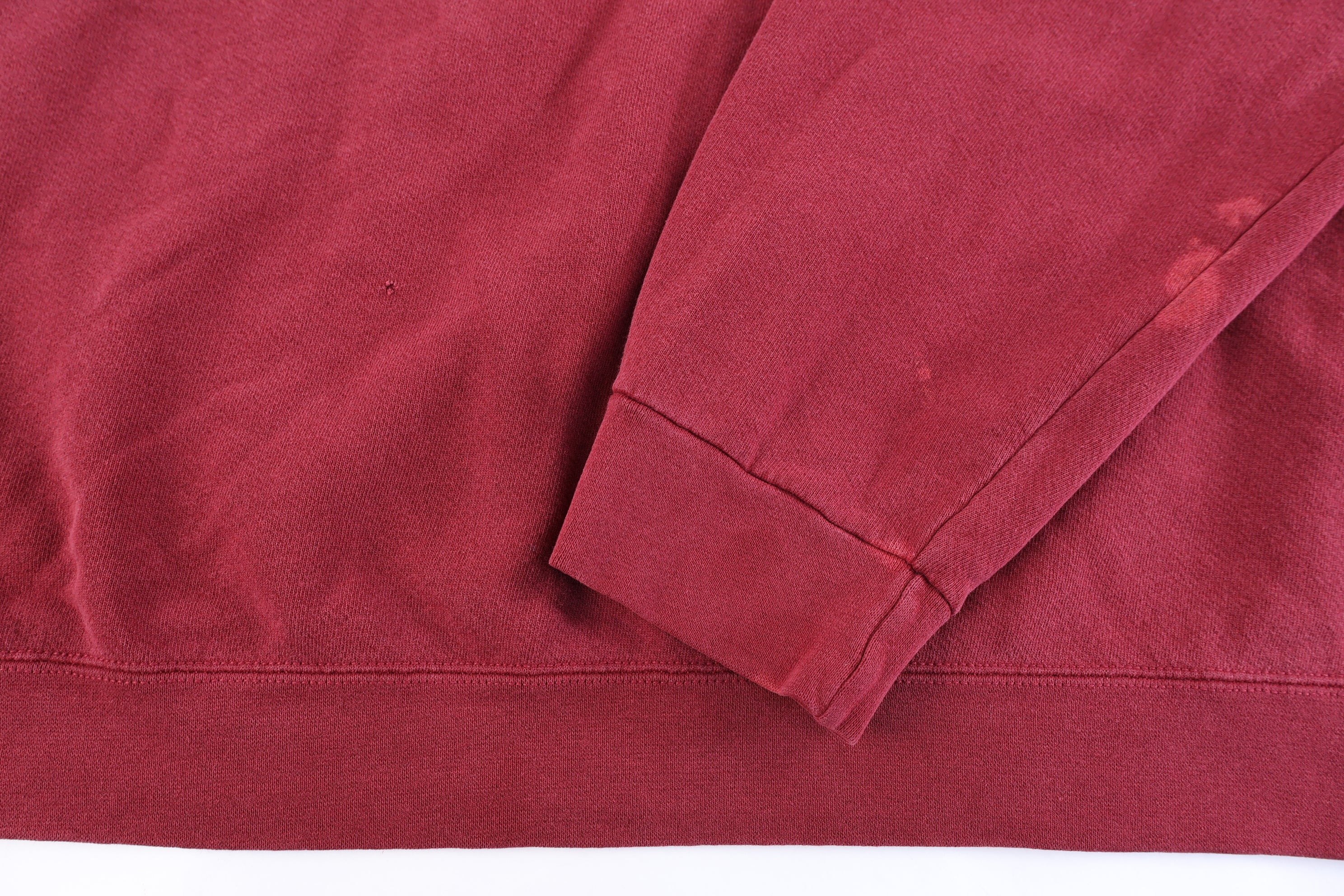 Vintage Nike Embroidered Logo Red Blank Sweatshirt